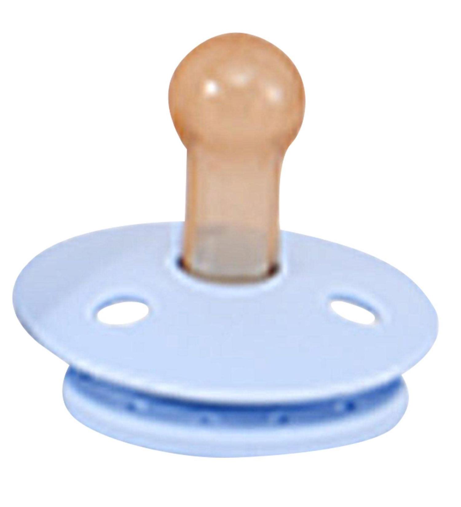 Virtcooy 5-Piece Silicone Pacifiers Set for Infants - Natural Rubber Newborn Pacifiers with Large Air Holes - Ideal for Teething - Blue - Buy Online on SooperMarket.com