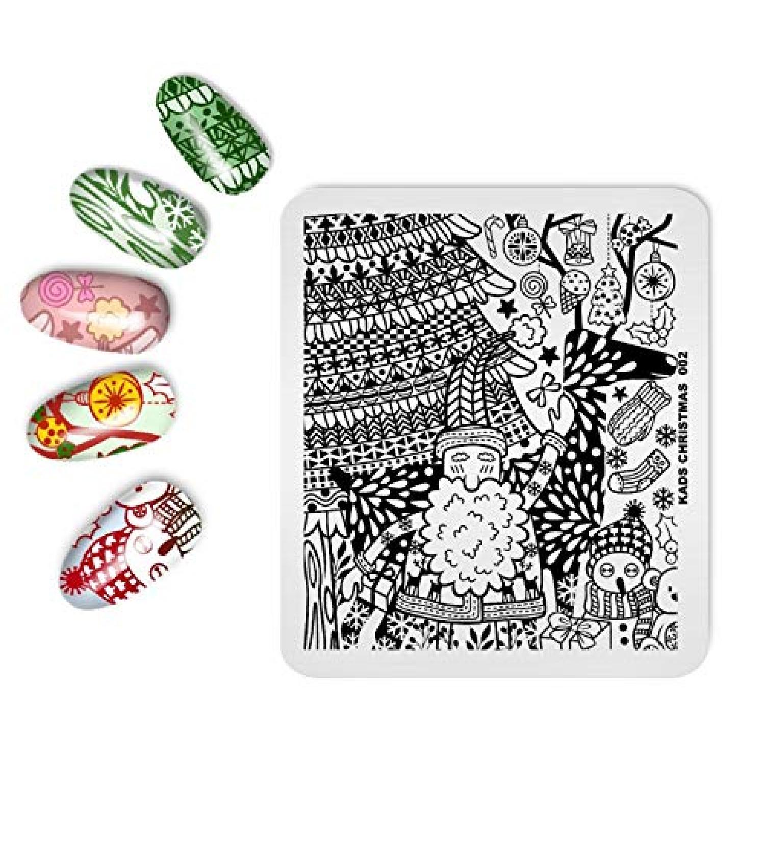 Christmas Theme Nail Art Stamping Plate - DIY Manicure Print Tool - Buy Online on SooperMarket.com