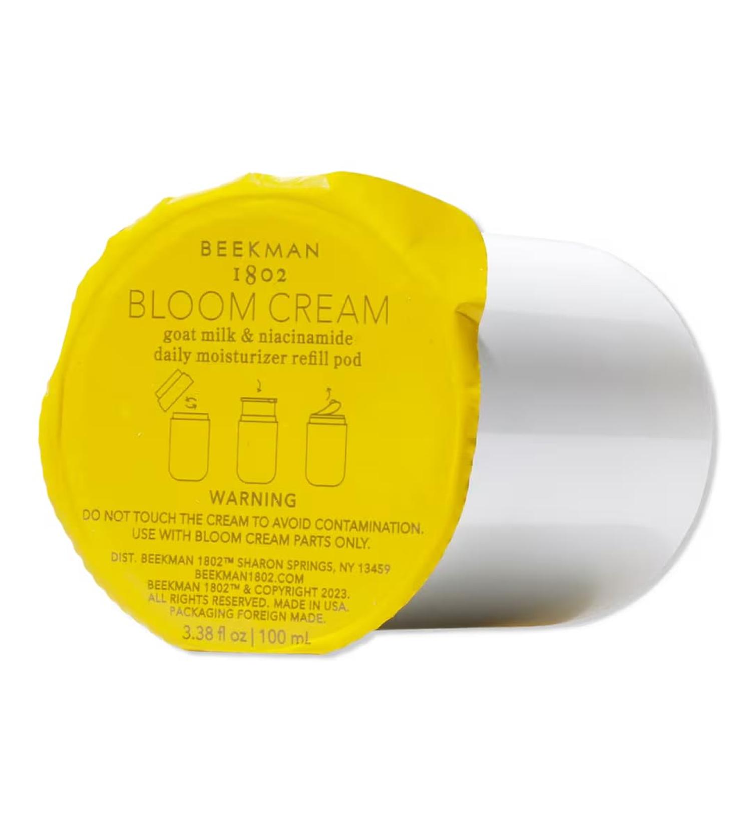 Buy Beekman 1802 Bloom Cream Goat Milk Face Moisturizer Jumbo Refill Pod - 3.38 Fl Oz - Lightweight & Hydrating for All Skin Types - Cruelty Free International Shipping - Buy Online on SooperMarket.com