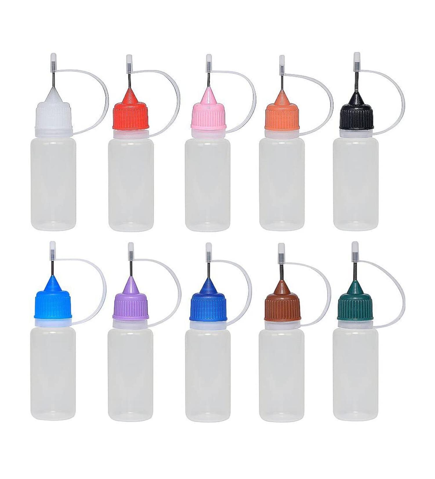 Dajidafu Oil Dropper Bottle with Steel Needle DIY Crafts Drip Storage Essential Dispenser Accessory Professional Random Color - Buy Online on SooperMarket.com