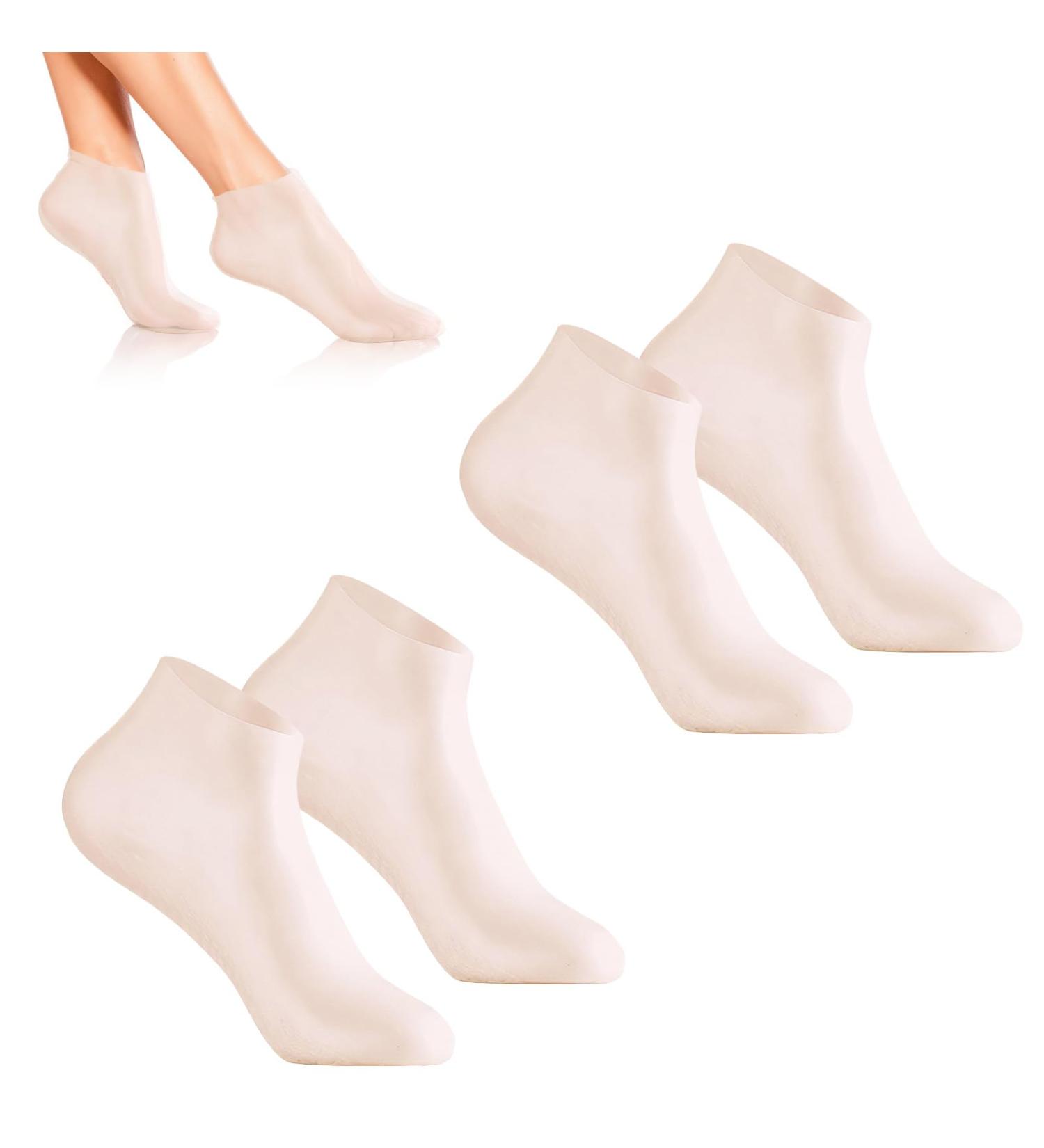 Fluhaw Silicone Moisturizer Socks - 2 Pairs for Soft Smooth Feet | Aloe Slide-Resistant Gel Socks for Dry Cracked Skin & Calluses | Ultimate Foot Care - Buy Online on SooperMarket.com