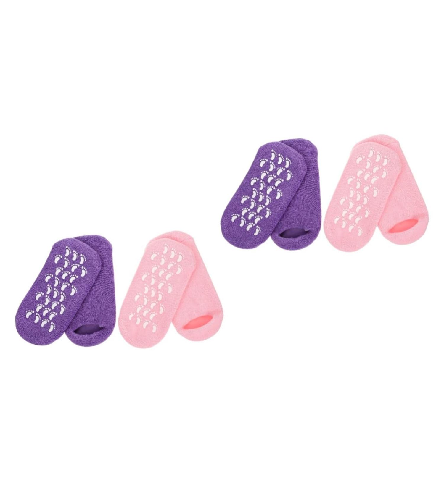 minkissy 4 Pairs Gel Socks Women's Socks Vegetable Gel Moisturizing Miss - Buy Online on SooperMarket.com