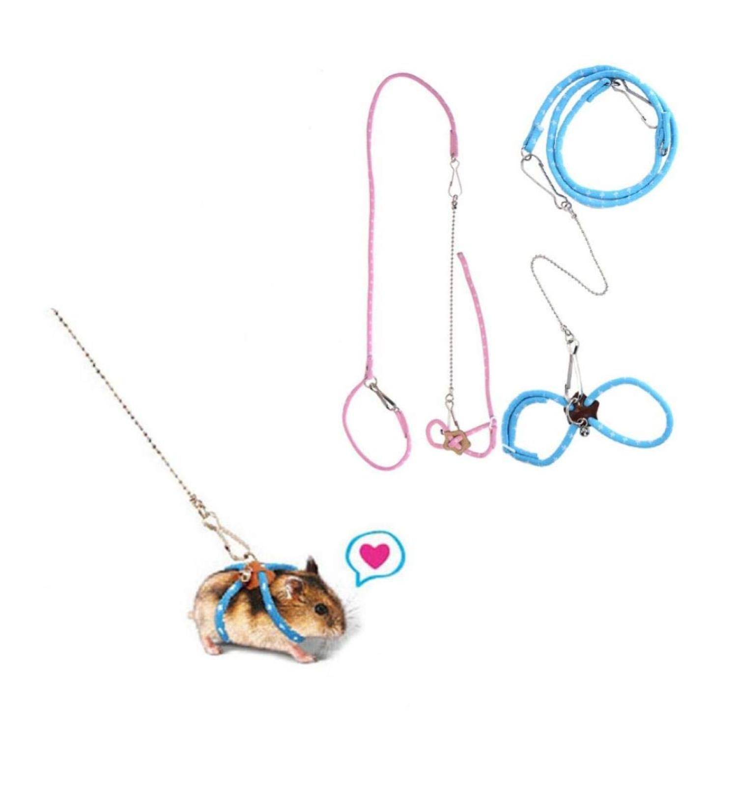 Tossens Nice Pet Rat Mouse Hamster Harness Durable Outdoor Rope & Linen Collar | Top Pet Supplies for Small Animals - Buy Online on SooperMarket.com