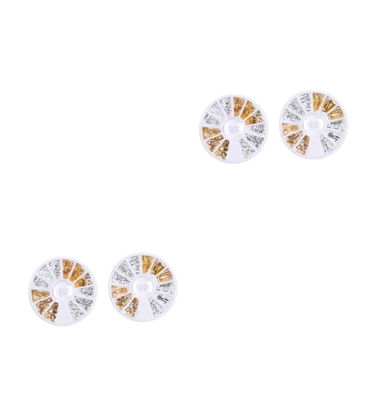 minkissy 4 Boxes Manicure Accessories Rhinestone for Nails Nail Jewelry Palette The Circle 3d - Buy Online on SooperMarket.com