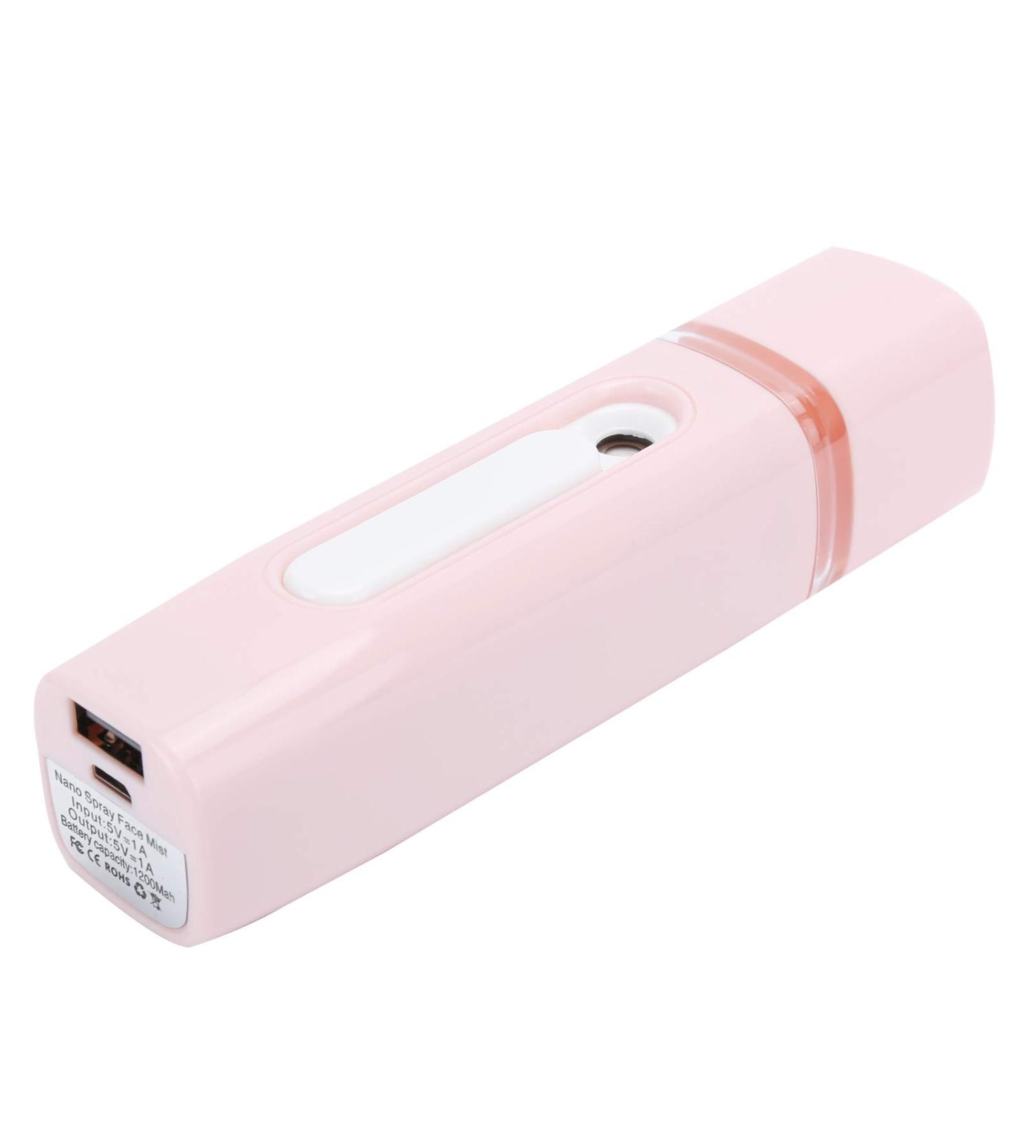 USB Nano Mist Sprayer Humidifier Portable Hand Held Moisturizing Facial Sprayer 28ml (Roseate) - Buy Online on SooperMarket.com