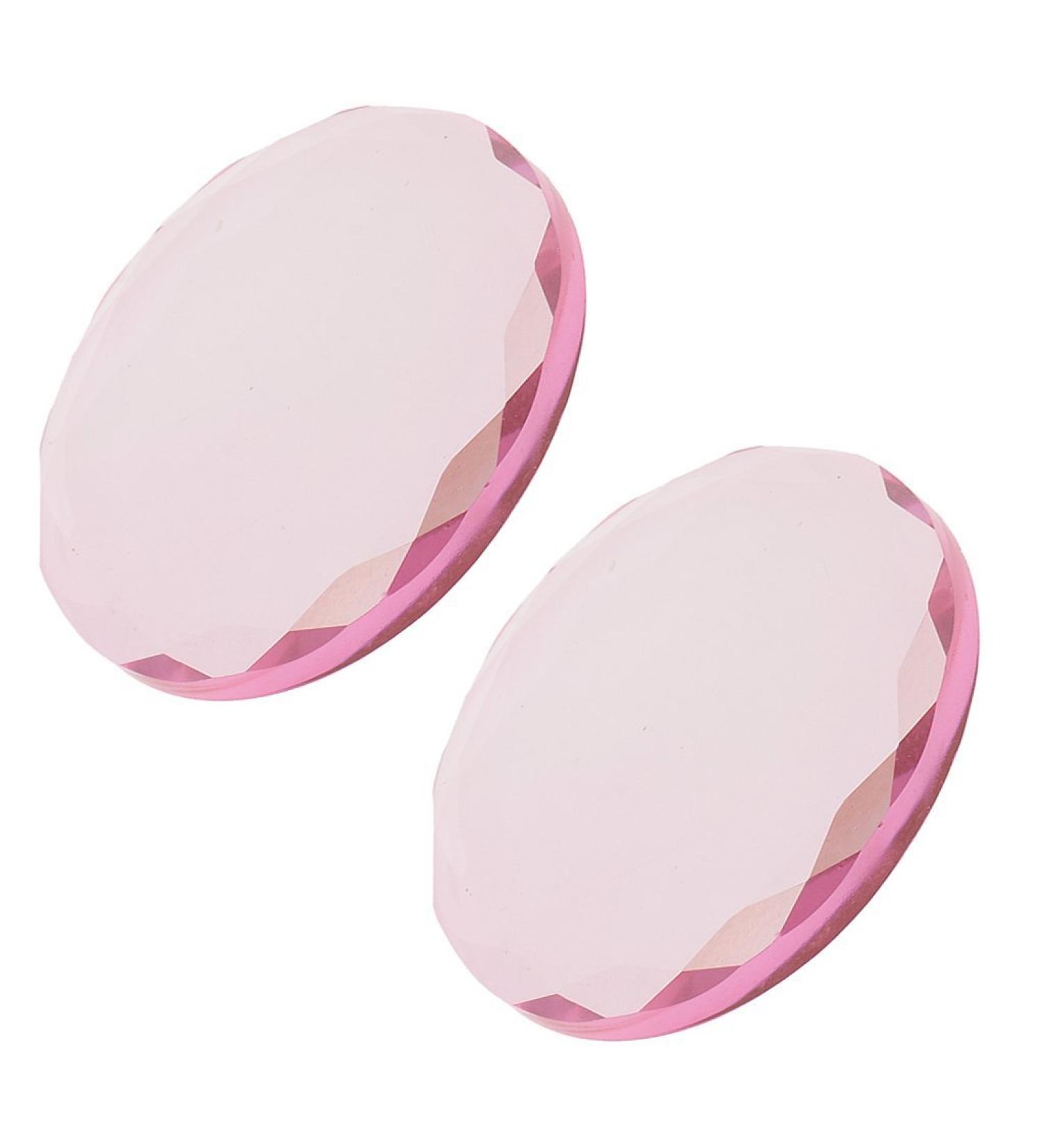 SGerste Adhesive Eyelash Extension Palette Holder - Crystal Glass 4.5cm Pink - 2 Pack for Professional Use - Buy Online on SooperMarket.com