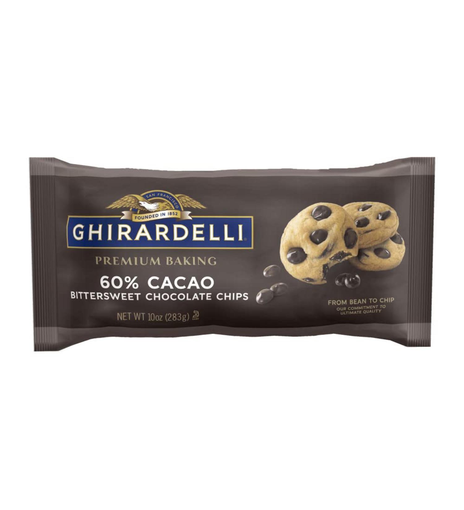 Ghirardelli 60% Cacao Bittersweet Chocolate Baking Chips - 10 oz Bag - Buy Online on SooperMarket.com