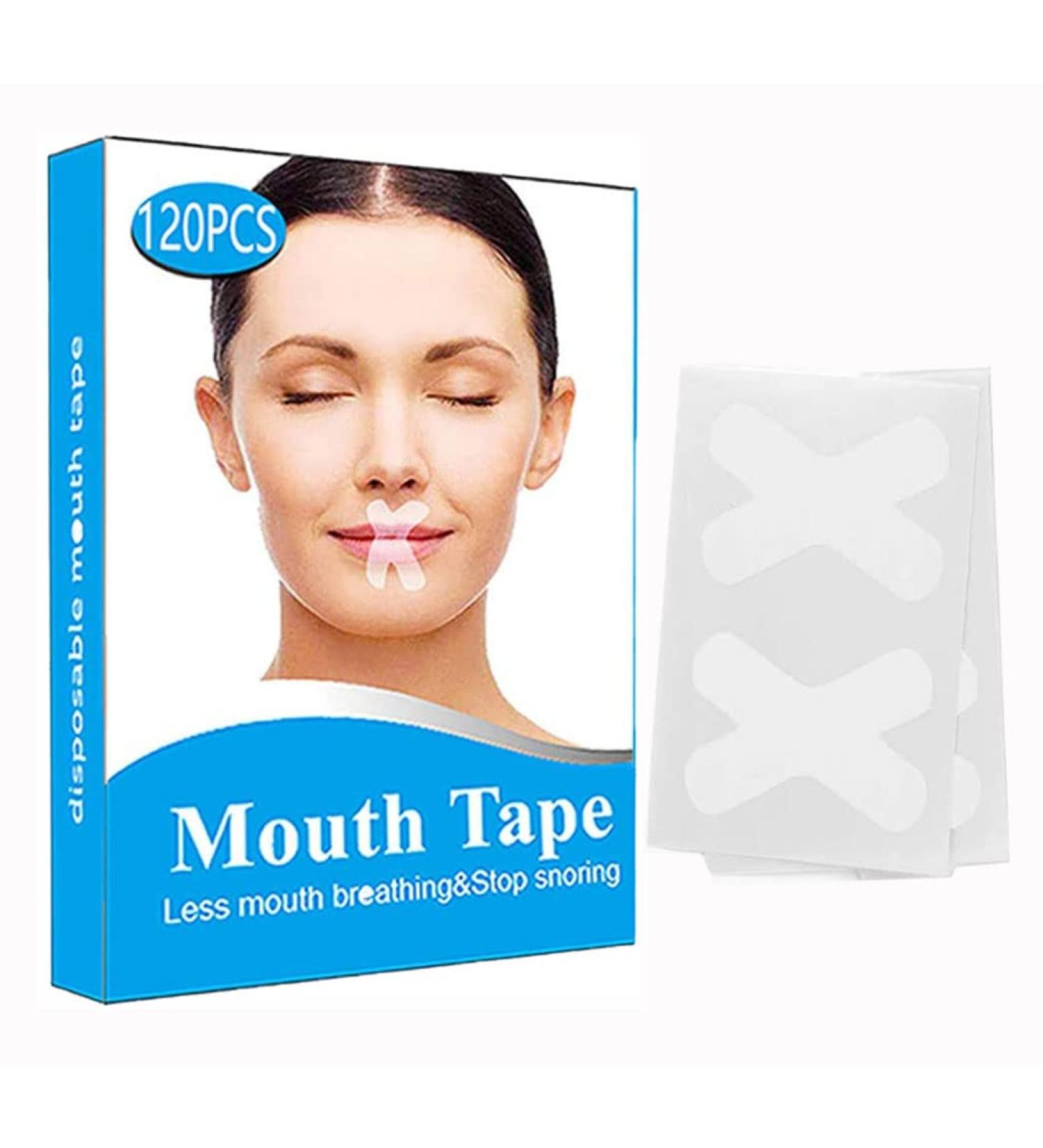 120PCS Mouth Tape Sleep Strips for Adults | Improve Nose Breathing, Reduce Snoring | Anti-Snore Adhesive Strips for Better Nighttime Sleep - Buy Online on SooperMarket.com