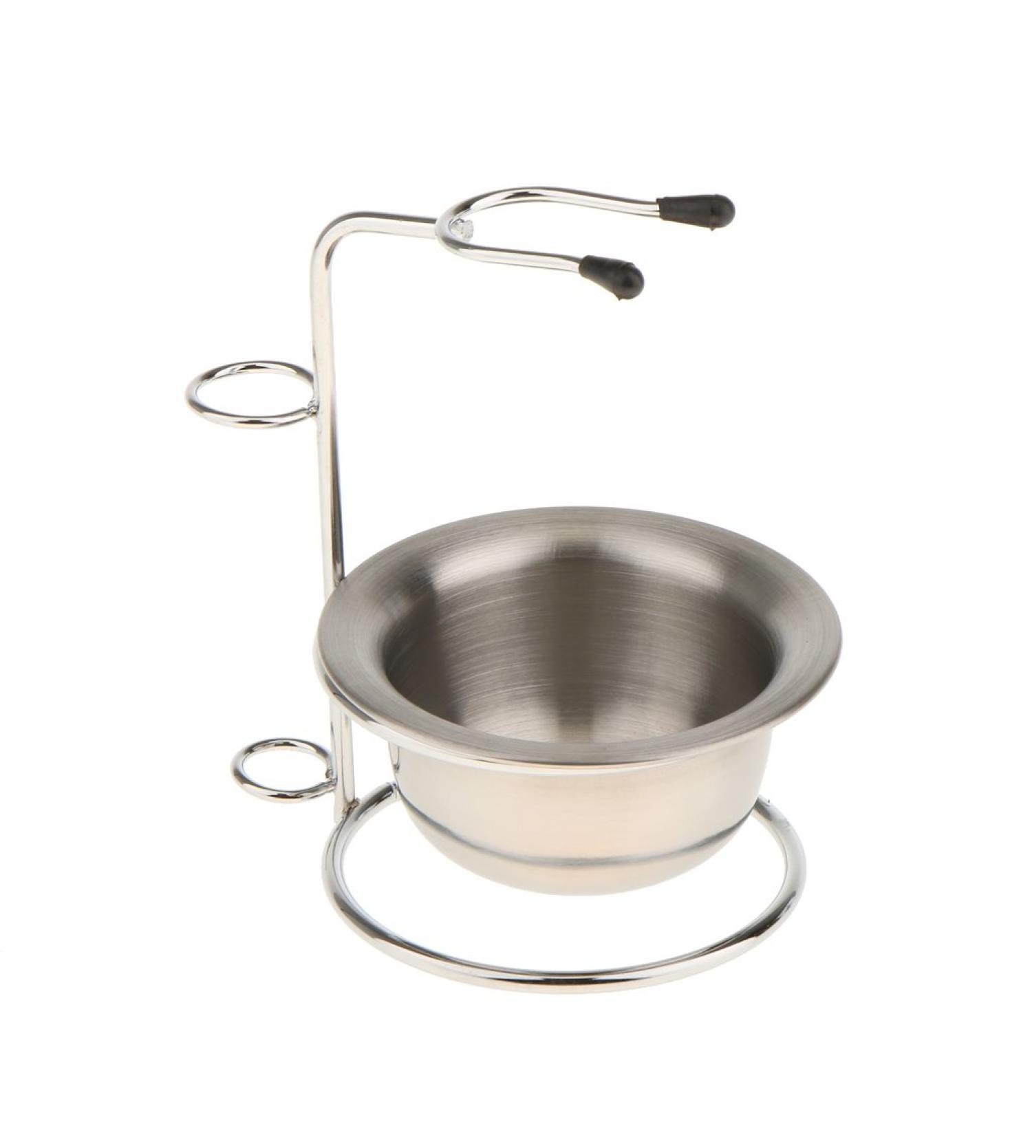 Stainless Steel Shaving Brush & Mug Holder | Durable Stylish Shaving Accessories - Buy Online on SooperMarket.com