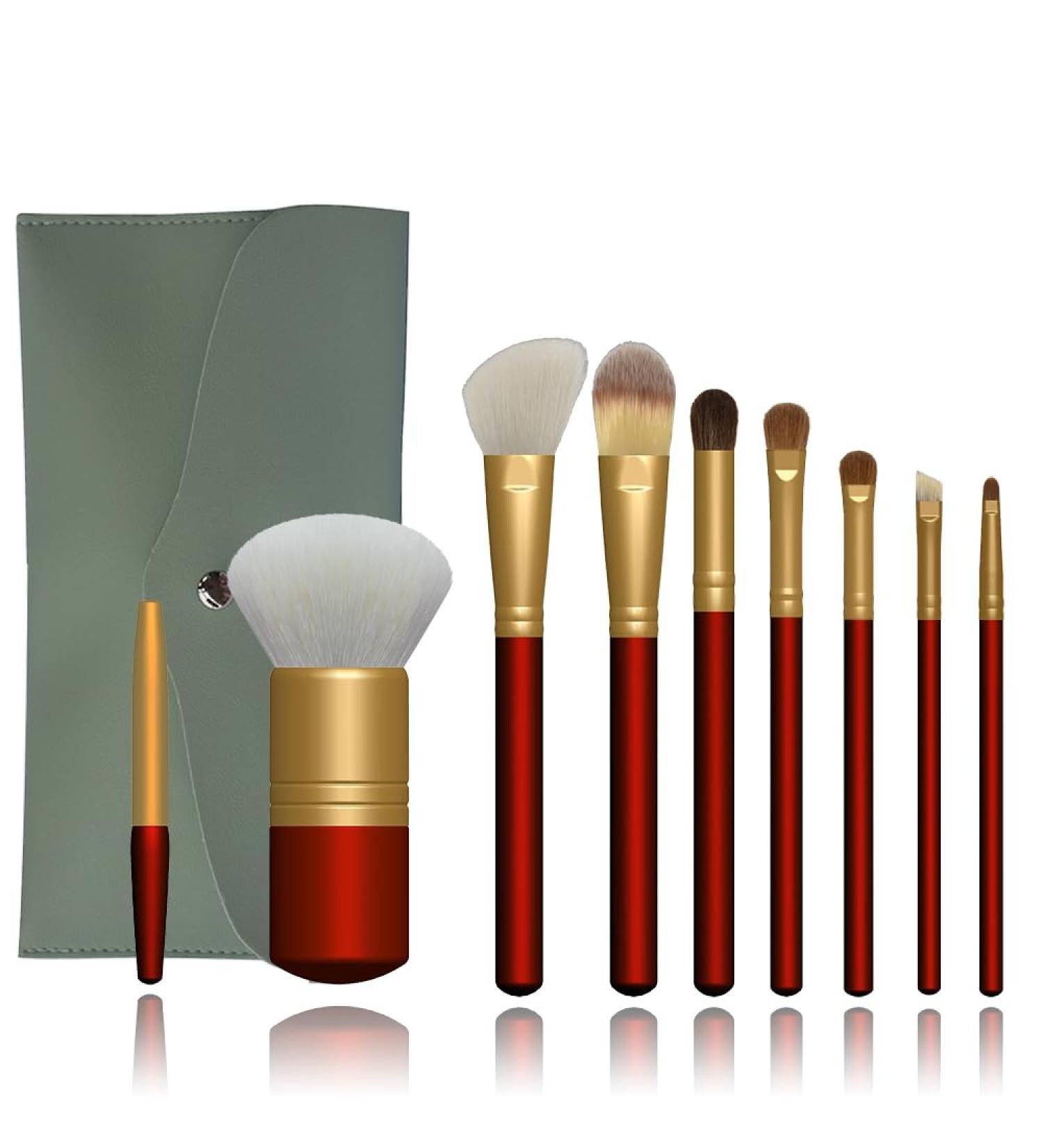 Premium OYE Goat Hair Makeup Brush Set - Luxury Gift for Birthday | Superior to Horse Hair & Synthetic Brushes - Buy Online on SooperMarket.com