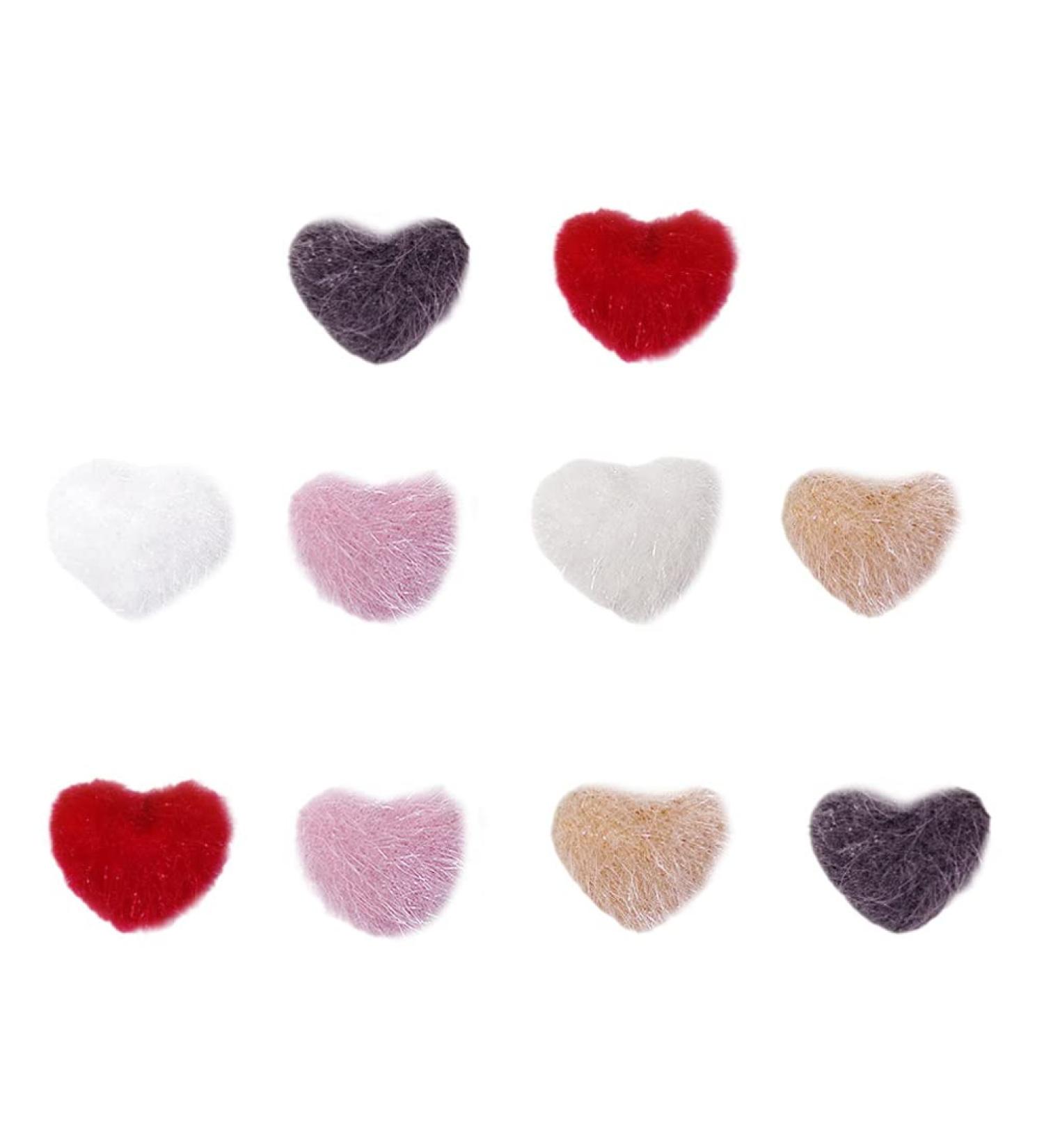 Minkissy Decoraciones Para U as Acrilicas Nail Art Fluffy Pom Balls: 3D Magnetic Nail Art Balls Heart Shaped Detachable Nail Art Fluffy Pom Poms Plush Balls for Nail Decor 5 Bags Heart Decor - Buy Online on SooperMarket.com