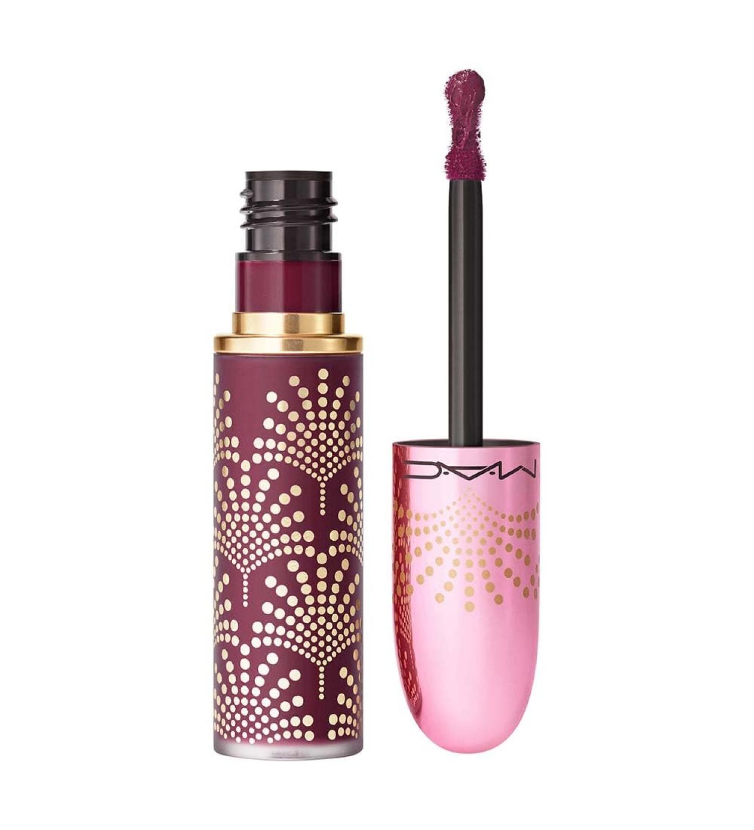 Buy MAC Limited Edition Bubbles & Bows Powder Kiss Liquid Lipcolour - It's A Tie! (Berry Purple) - 0.17 fl oz - International Shipping Available - Buy Online on SooperMarket.com
