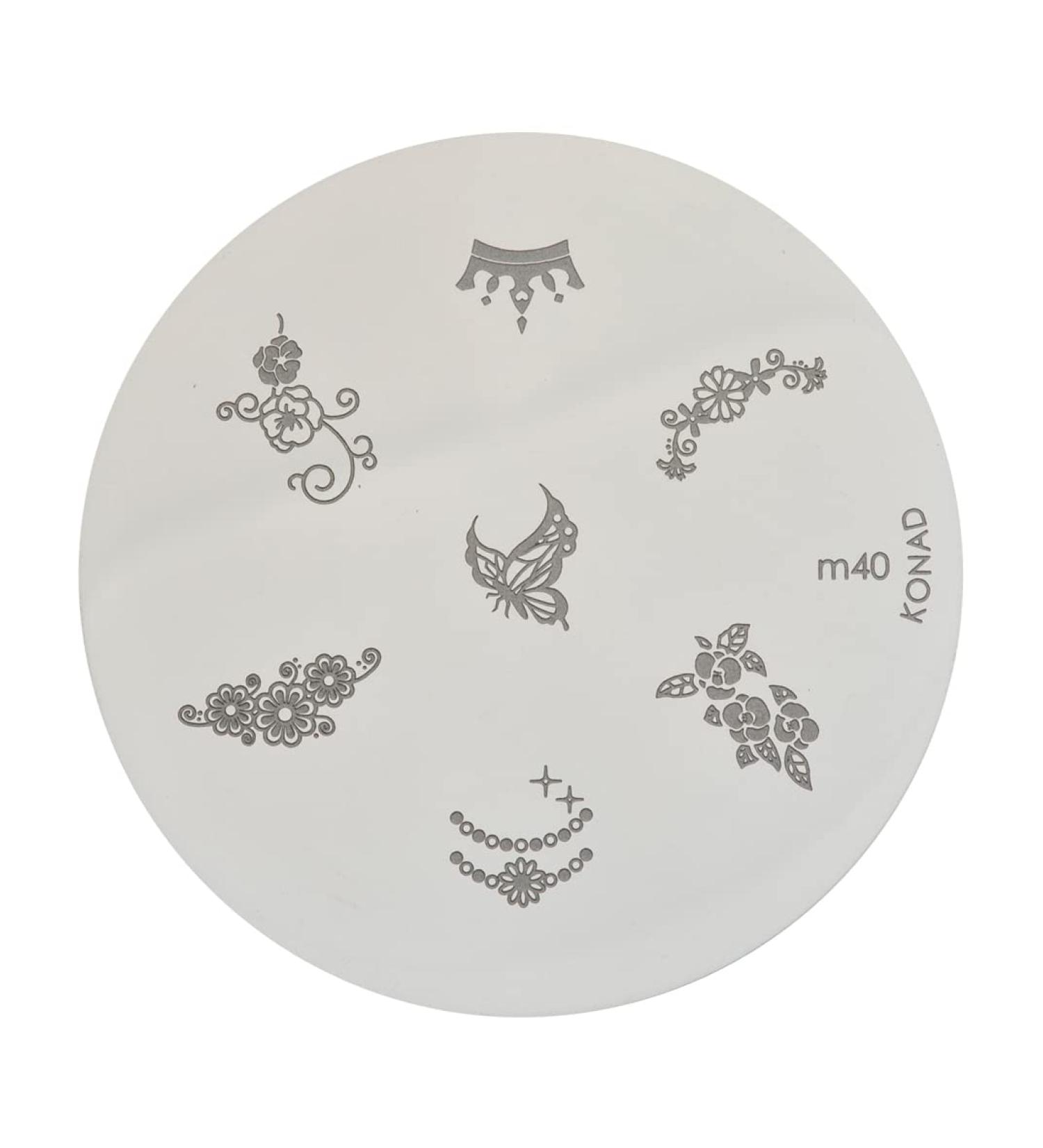 Konad stencil stamping stamping stencil M40