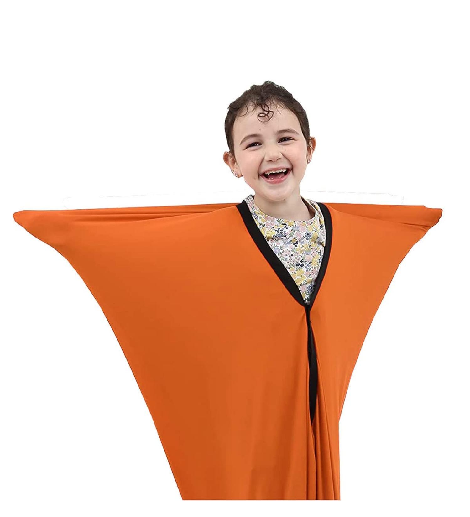 Sensory Body Sock for Kids - XL Orange - Relieve Stress for Children with Autism, Anxiety, ADHD - Stretchy Body Sox - Buy Online on SooperMarket.com