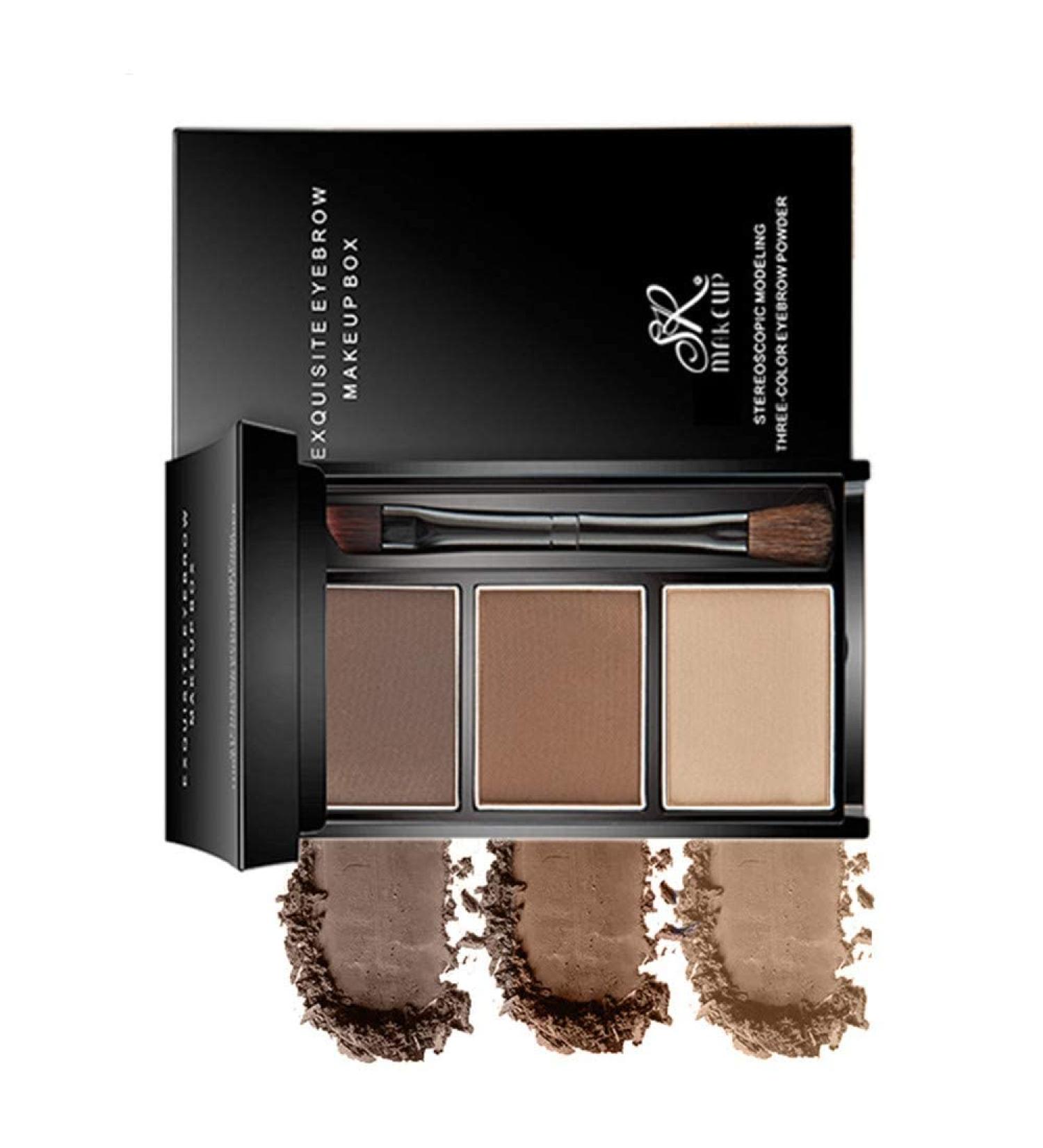 3-Color Eyebrow Palette: Professional Eye Makeup & Filler - Buy Online on SooperMarket.com