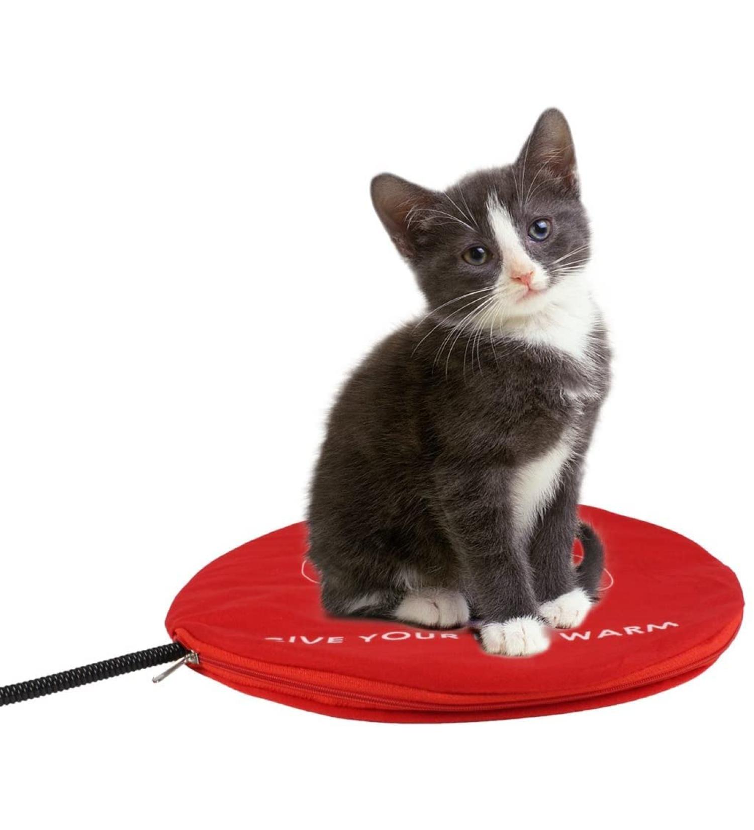 NAMSAN Pet Heating Pad 12x12 Inch | 7 Level Adjustable Temperature | Chew Resistant Cord | Veterinarian Recommended | Indoor Dog Cat Heating Blanket - Buy Online on SooperMarket.com