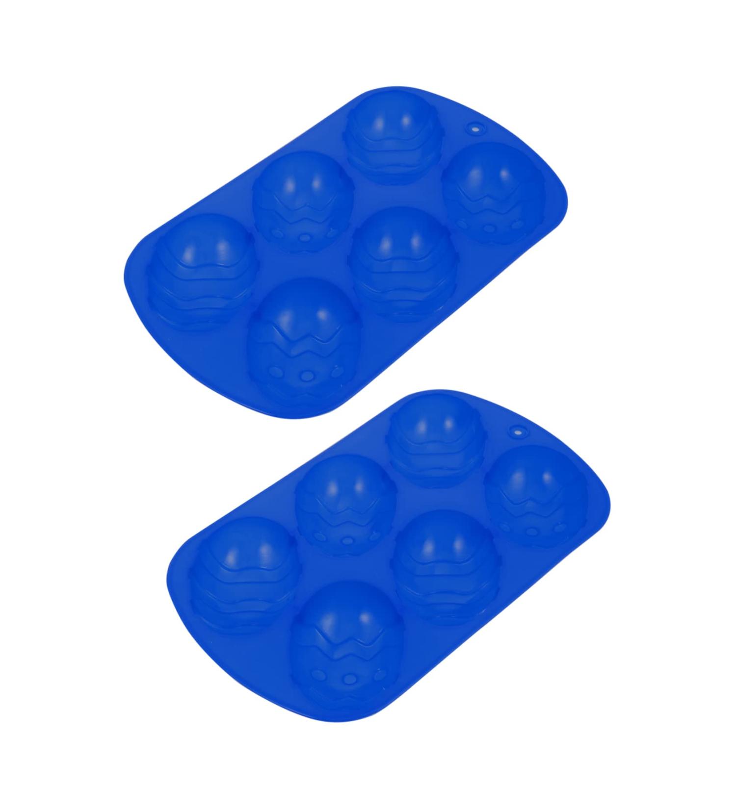 Cabilock Silicone Mold 6 Pcs Six Egg Mold Silicone Molds Capacillos para Cupcake Easter Egg Shaped Molds Chocolate Mold 22.2X12.7CMx3pcs Bluex3pcs - Buy Online on SooperMarket.com