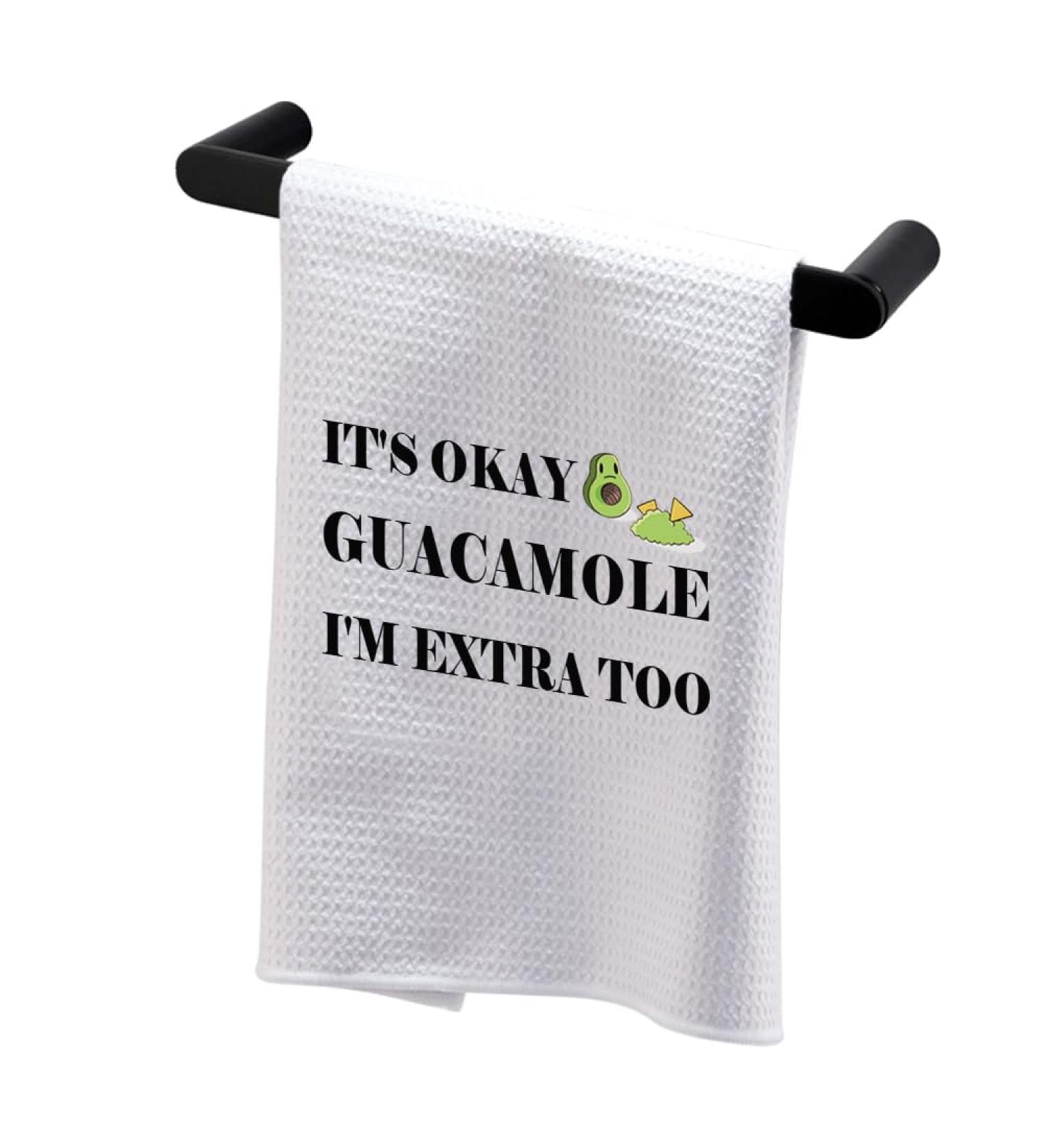 BDPWSS Avocado Kitchen Towel Avocado Lover Gift It's Okay Guacamole I'm Extra Too Guacamole Gift for Vegan Avocado Girl Gift (Okay Guacamole TW) - Buy Online on SooperMarket.com