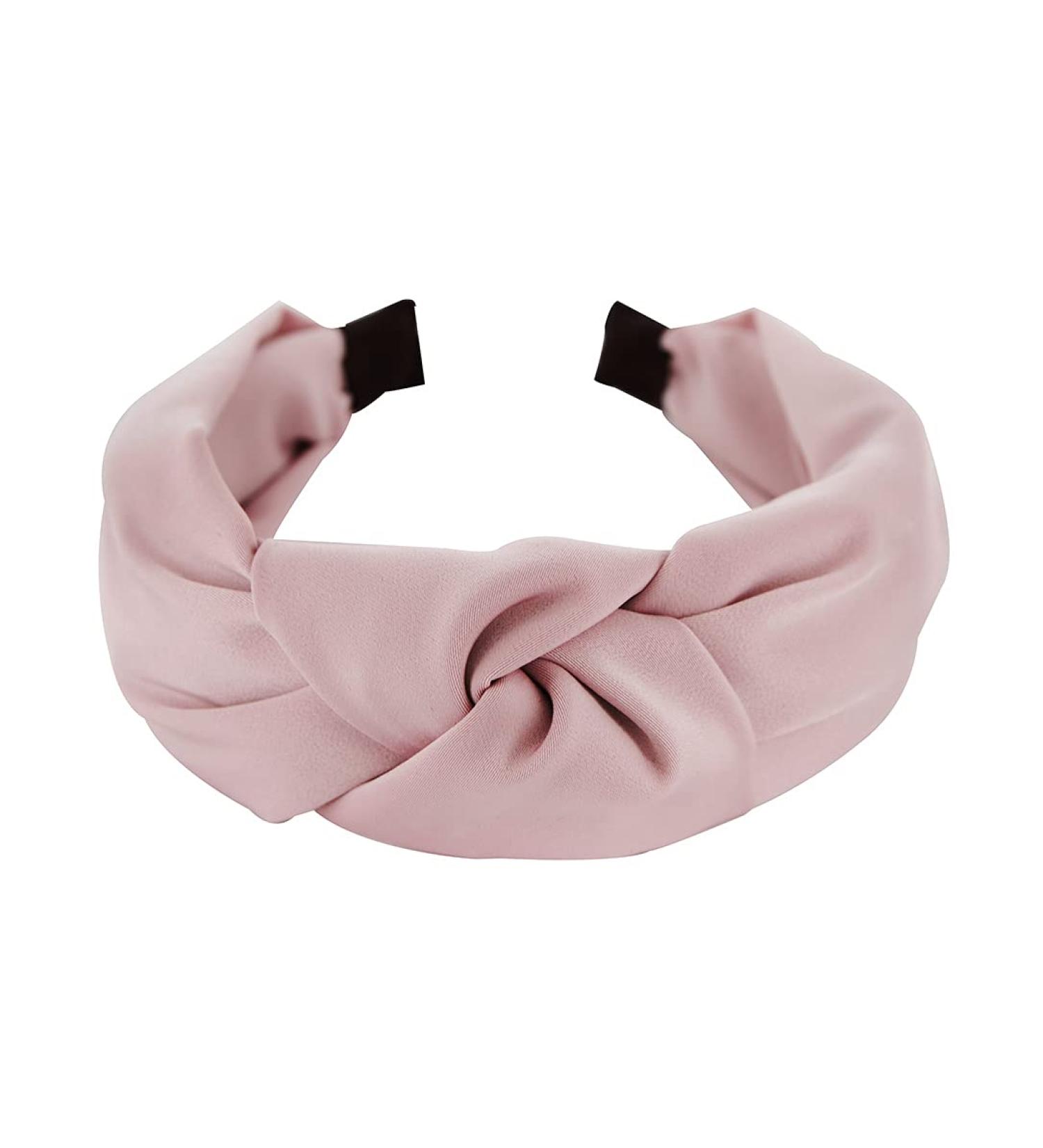 axy Headband with Knot and Satin Covered Vintage Beautiful Headband Hair Accessories Women's Headband HR35A (Dusky Pink) - Buy Online on SooperMarket.com