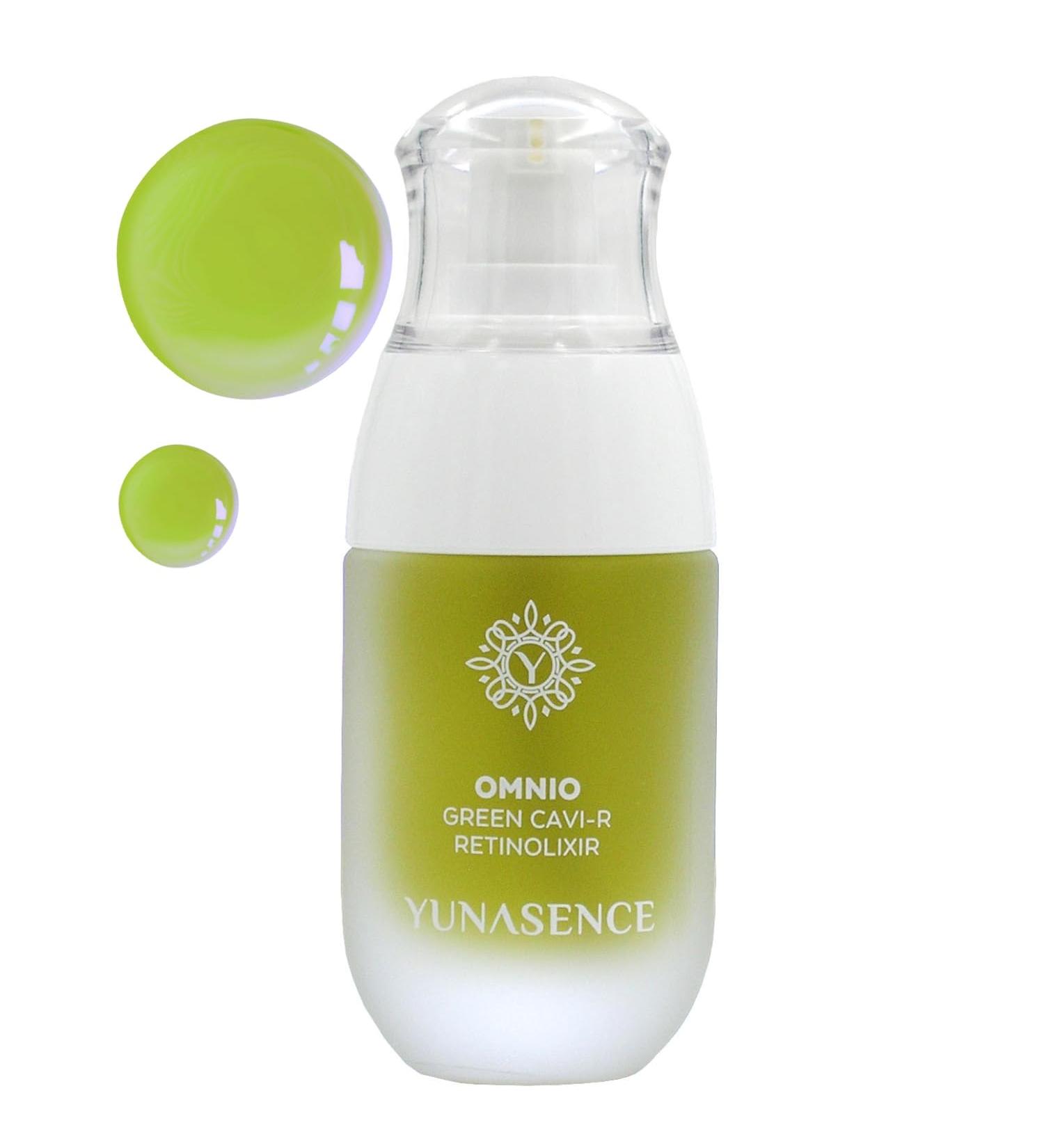YUNASENCE OMNIO Green Cavi-R Retinolixir | Anti-Aging & Anti-Wrinkle Serum with 3% Bakuchiol Marula Vitamin C & Chaga Mushroom - Shop Internationally - Buy Online on SooperMarket.com