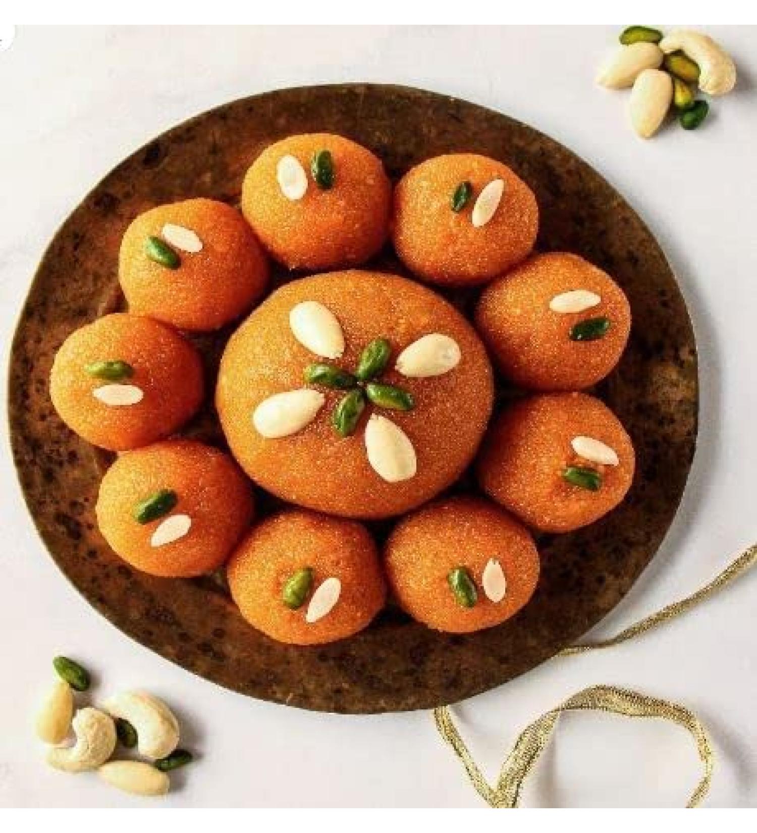 Motichoor Laddu 250g Indian Traditional Sweet Best Gift For All Occasions Raksha Bandhan Marriage Diwali Holi Ganesh Chaturthi Festival Treat For Family & Friends