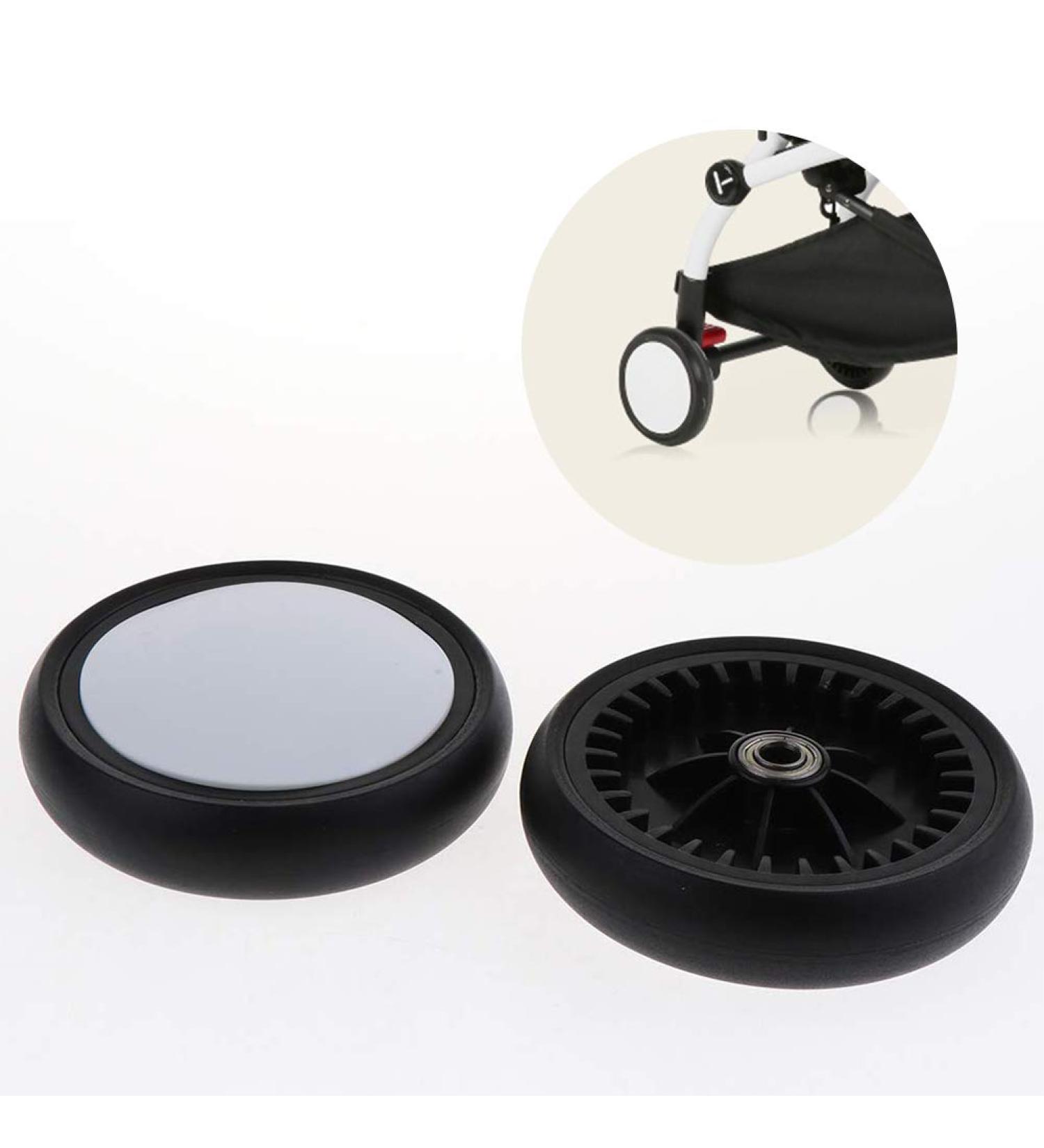 Buggy Wheel Pair - 360-Degree Flexible Stroller Accessories for Yoyo & Vovo - Robust Rubber Front & Back Wheels - Buy Online on SooperMarket.com