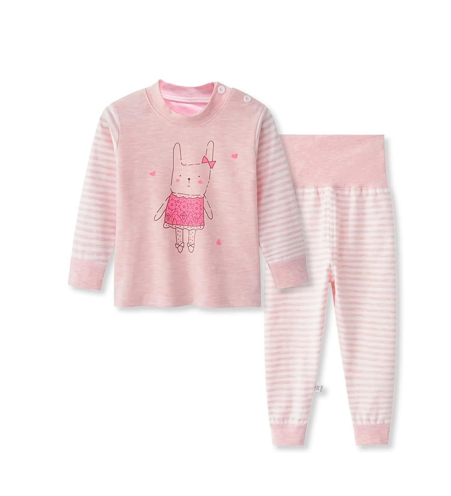 YANWANG 100% Cotton Baby Pajamas Set - Long Sleeve Sleepwear (4-5 Years) - Rabbit Design - Buy Online on SooperMarket.com