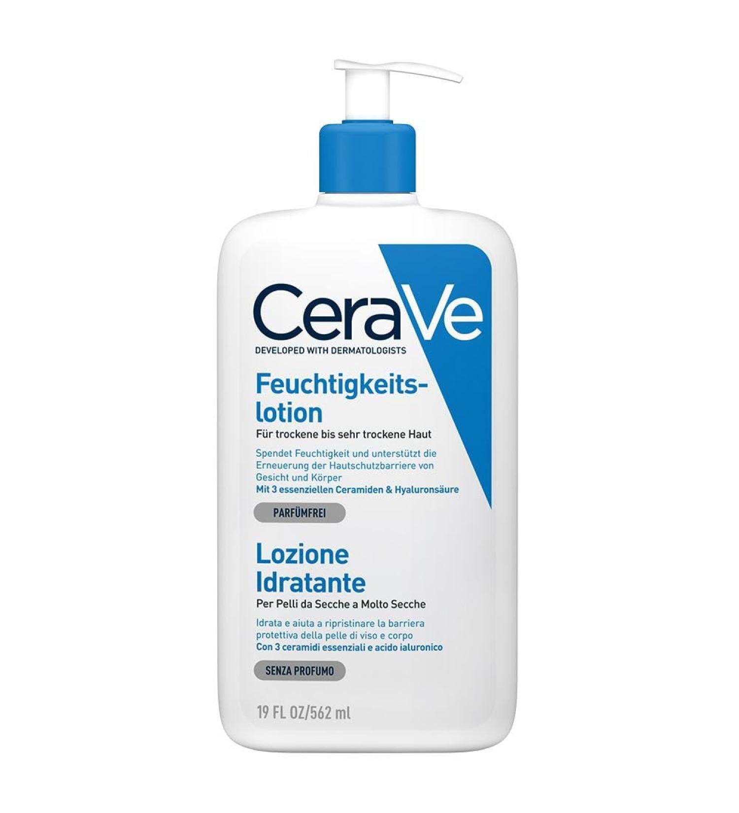 Cerave Moisture Lotion for Body & Face - Hydrating Lotion for Dry Skin with Hyaluronic Acid & Ceramides - 562 ml (1 Pack) - Buy Internationally - Buy Online on SooperMarket.com