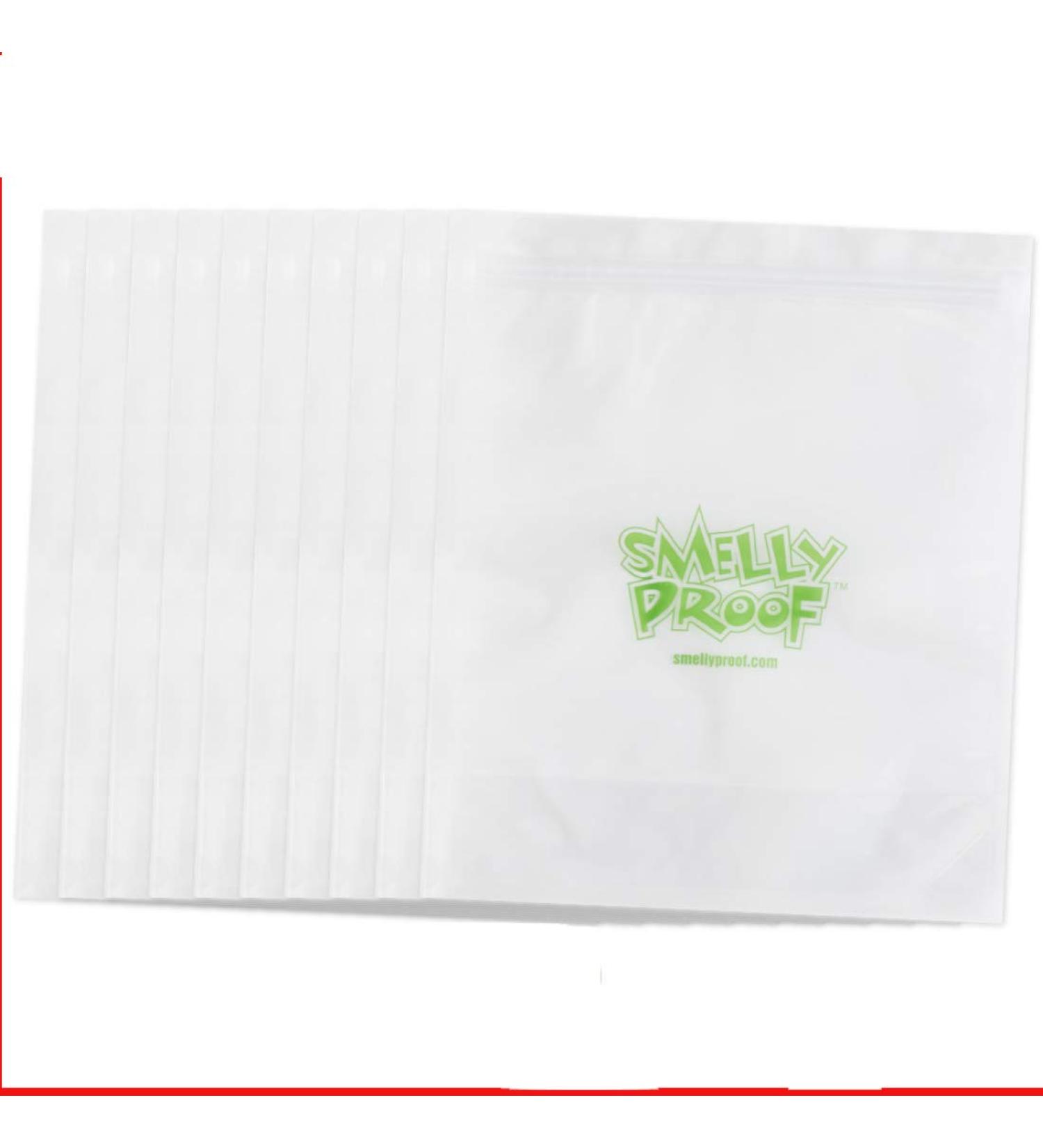 SMELLY PROOF Reusable Clear Stand Up Odor-Proof Storage Bags - Large 8.5 x 10 - 10 Pack - Made in USA - Buy Online on SooperMarket.com