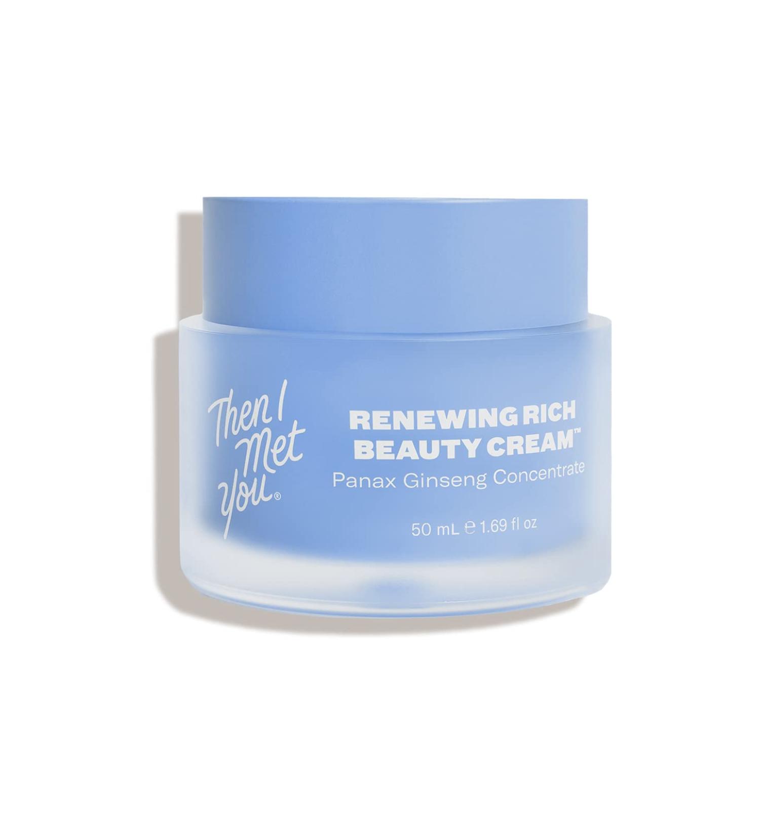 Then I Met You Renewing Rich Beauty Cream - Ginseng + Squalane Moisturizer - Vegan Clean Skincare - Buy Online on SooperMarket.com