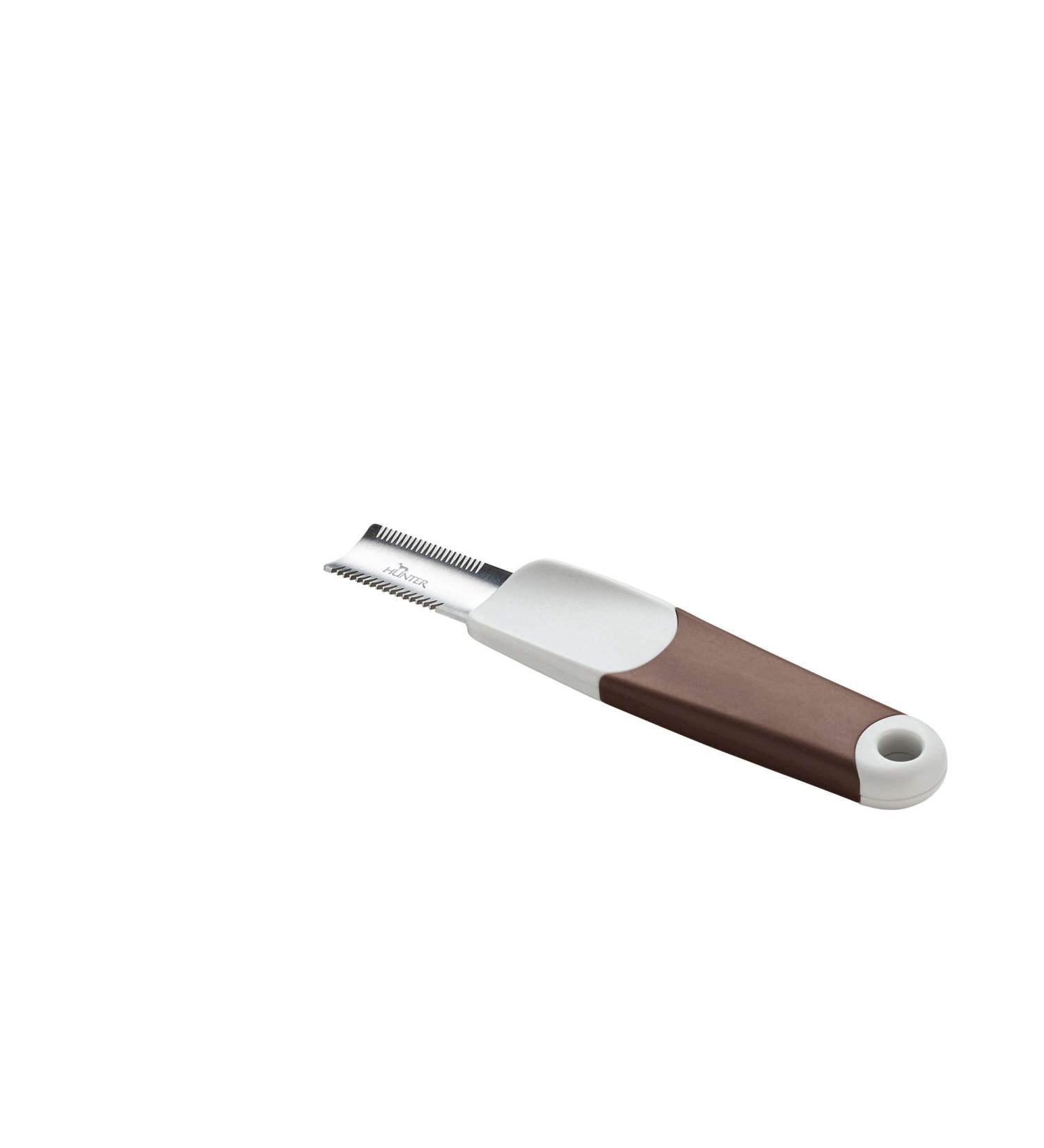 HUNTER SPA Curved Trimming Knife for Dogs - Double-Sided 15.5 x 3 cm | Worldwide Shipping - Buy Online on SooperMarket.com