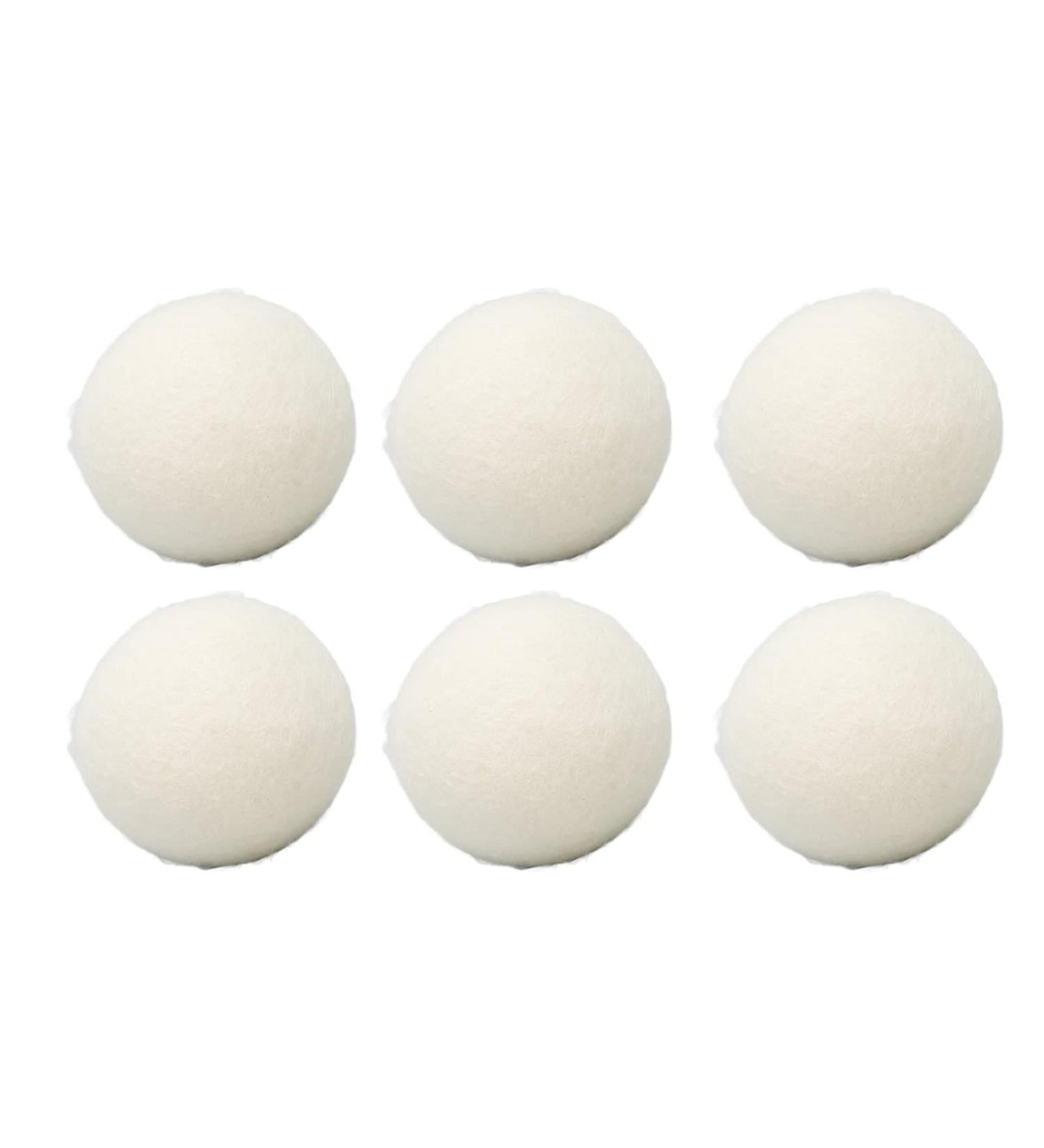Wool Drying Balls 6Pcs Reusable Skin Friendly Static Reduction Time Saving Fabric Softener Ball Household Lightweight Portable Wool Drying Balls for Clothes Laundry (6cm) - Buy Online on SooperMarket.com