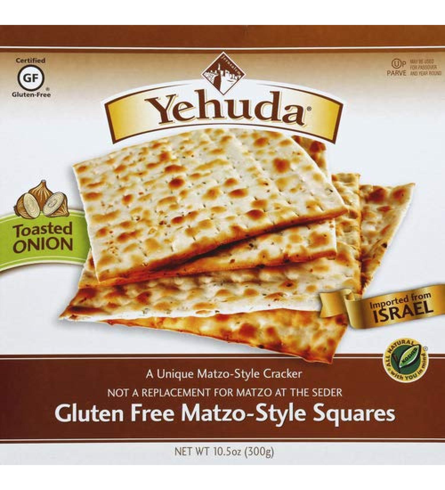 Yehuda Toasted Onion Matzo Squares Gluten Free 10.5 oz - Buy Online - Buy Online on SooperMarket.com