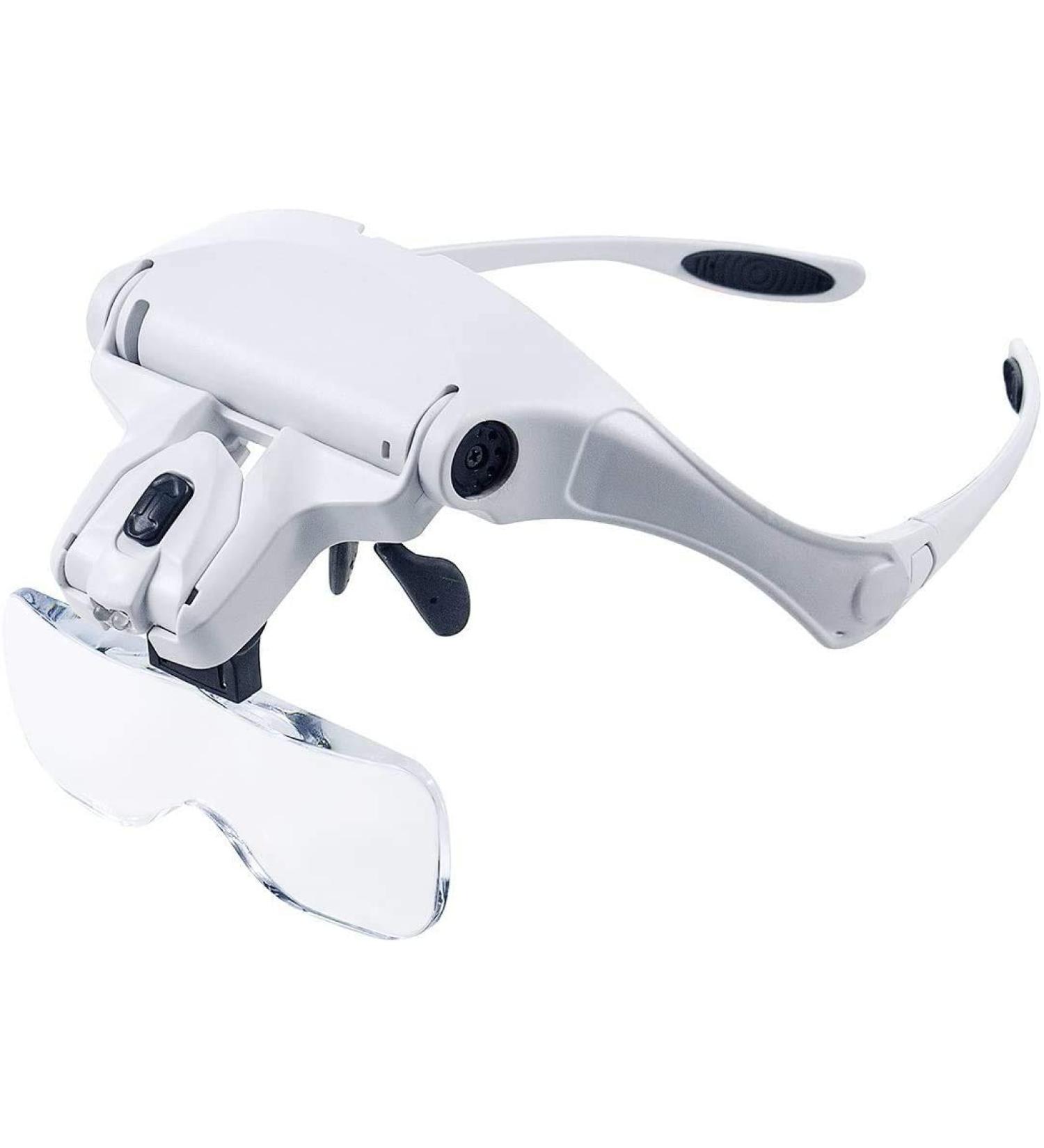 Itian Lightweight Head Magnifier Adjustable Magnifying Glass Loupe Visor Hands Free Eyeglasses Bracket/Headband Interchangeable Headset Magnifier with 2 LED & 5 Different Lenses(1.0X 1.5X 2.0X 2.5X 3.5X) - Buy Online on SooperMarket.com