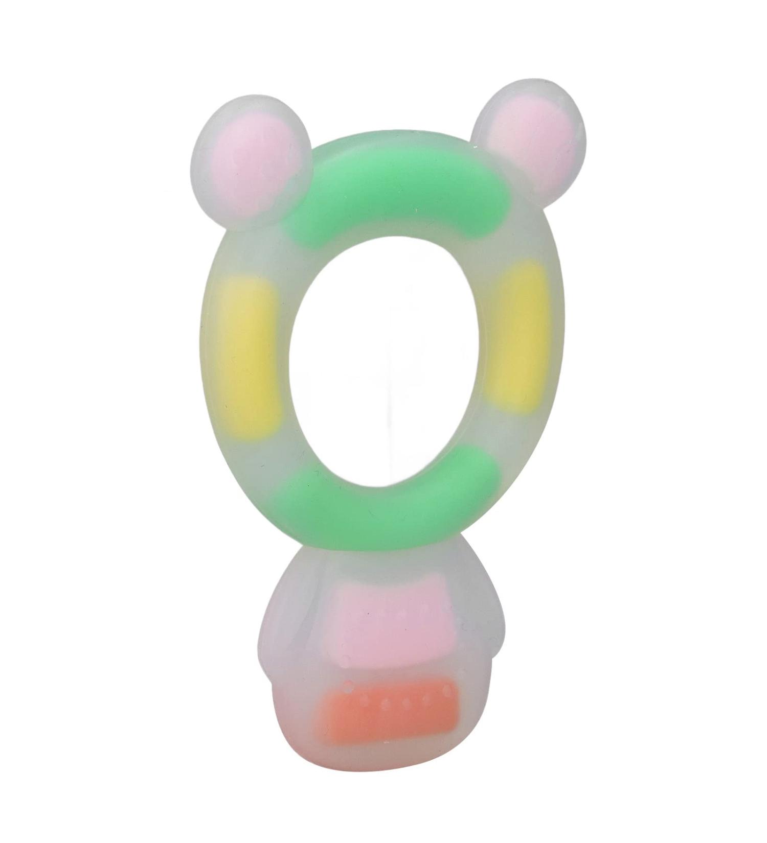 Baby Chew Toy - BPA Free Teether Soft Texture Cartoon Bear for 0-6 Months - Safe & Adorable (Pink) - Buy Online on SooperMarket.com