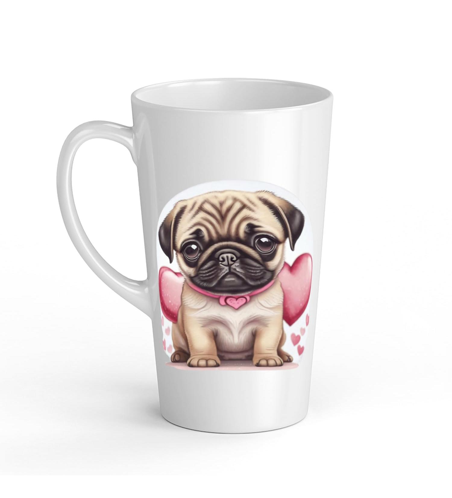 White Ceramic Baby Carlin Mug - Large 483 ml Perfect for Hot Chocolate or Milk Fun and Easy to Use