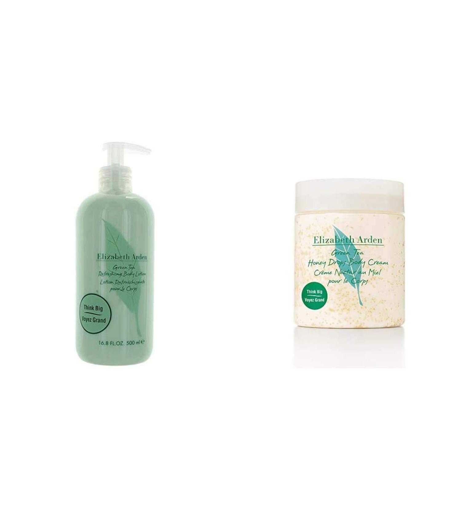 Buy Elizabeth Arden Green Tea Body Lotion & Honey Drops Cream - Refreshing Skincare (1 x 500 ml each) | International Shipping Available - Buy Online on SooperMarket.com