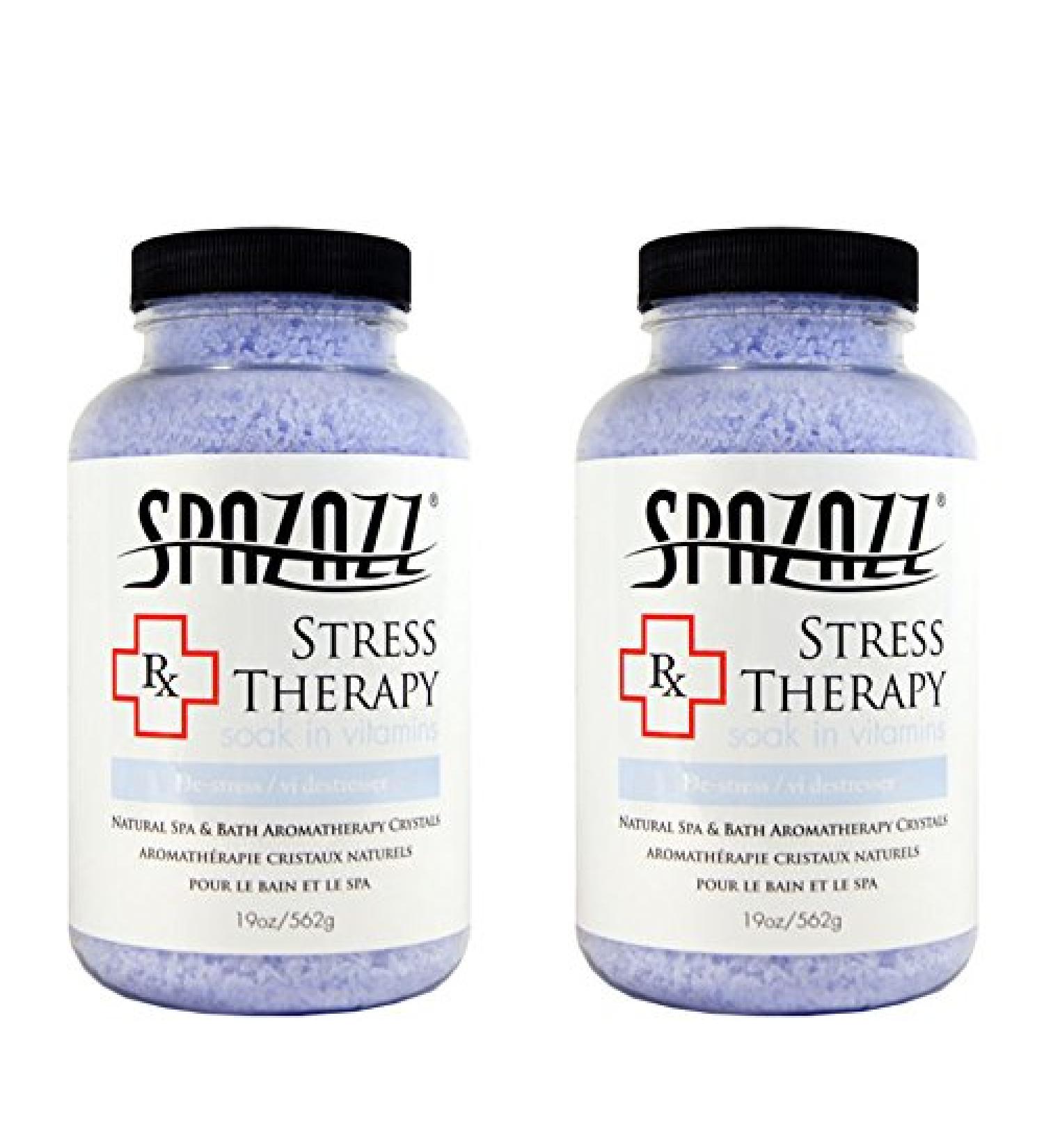 Spazazz Aromatherapy Spa and Bath Crystals -Therapy (2 Pack) (Stress Therapy -2 Pack)