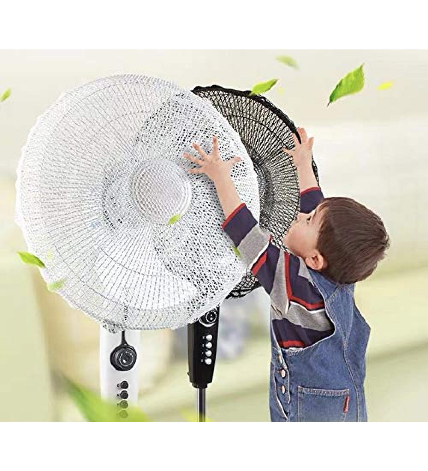 ARAWARA 20 Inch Fan Mesh Dust Cover - Set of 2 | Washable, Reusable, Anti-Dust | Child Safe | for Round Fans - White - Buy Online on SooperMarket.com