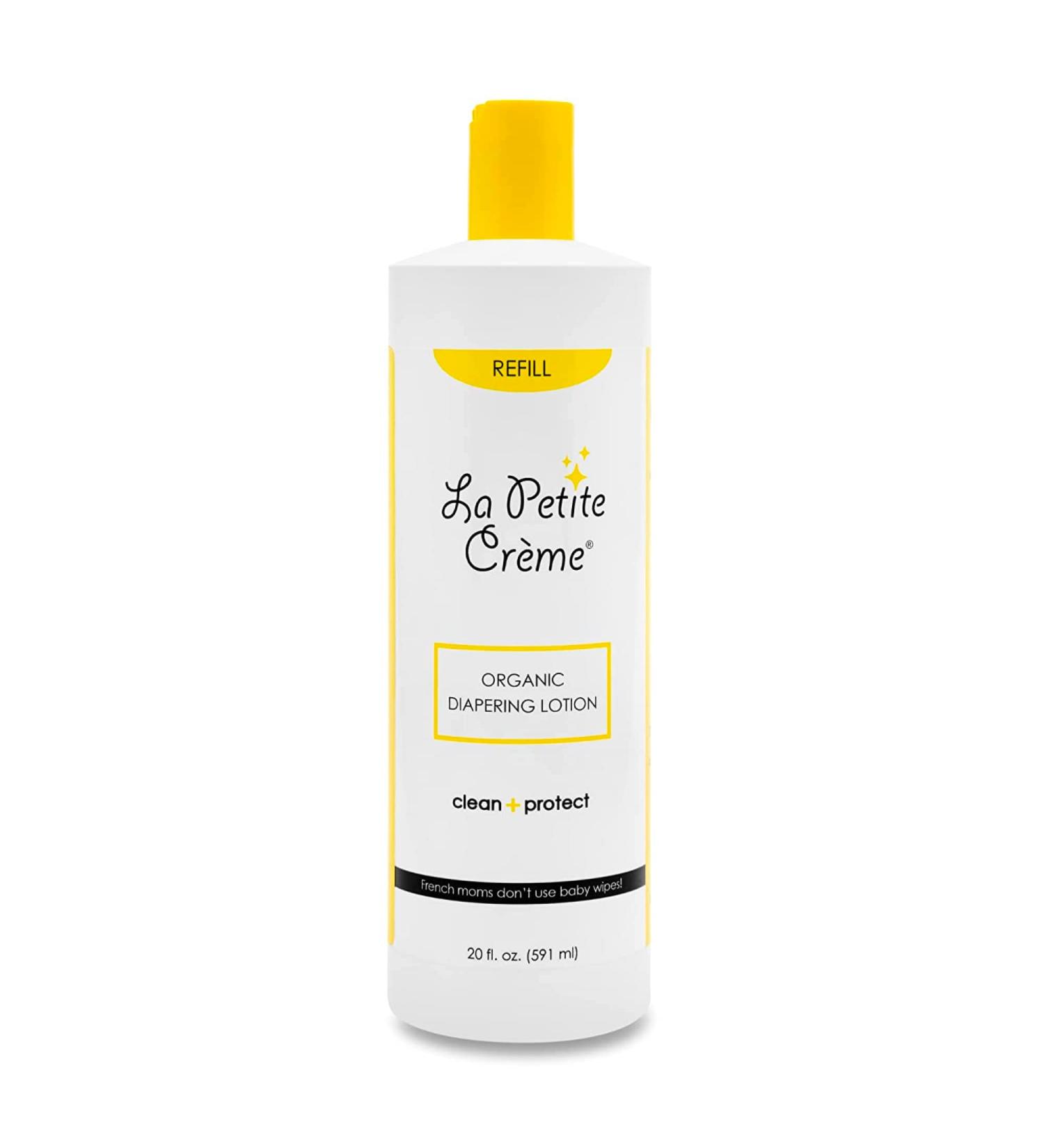 La Petite Creme Organic Diapering Lotion - Gentle Diaper Rash Cream & Skin Cleanser - USDA Certified Organic - 20oz - Buy Online on SooperMarket.com