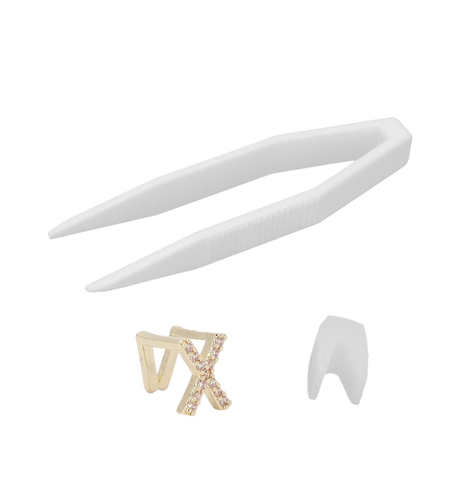 Metal Teeth Brace for Party Fashionable Jewelry Decoration Plated English Letter X Fits Most Tooth Sizes Portable - Buy Online on SooperMarket.com
