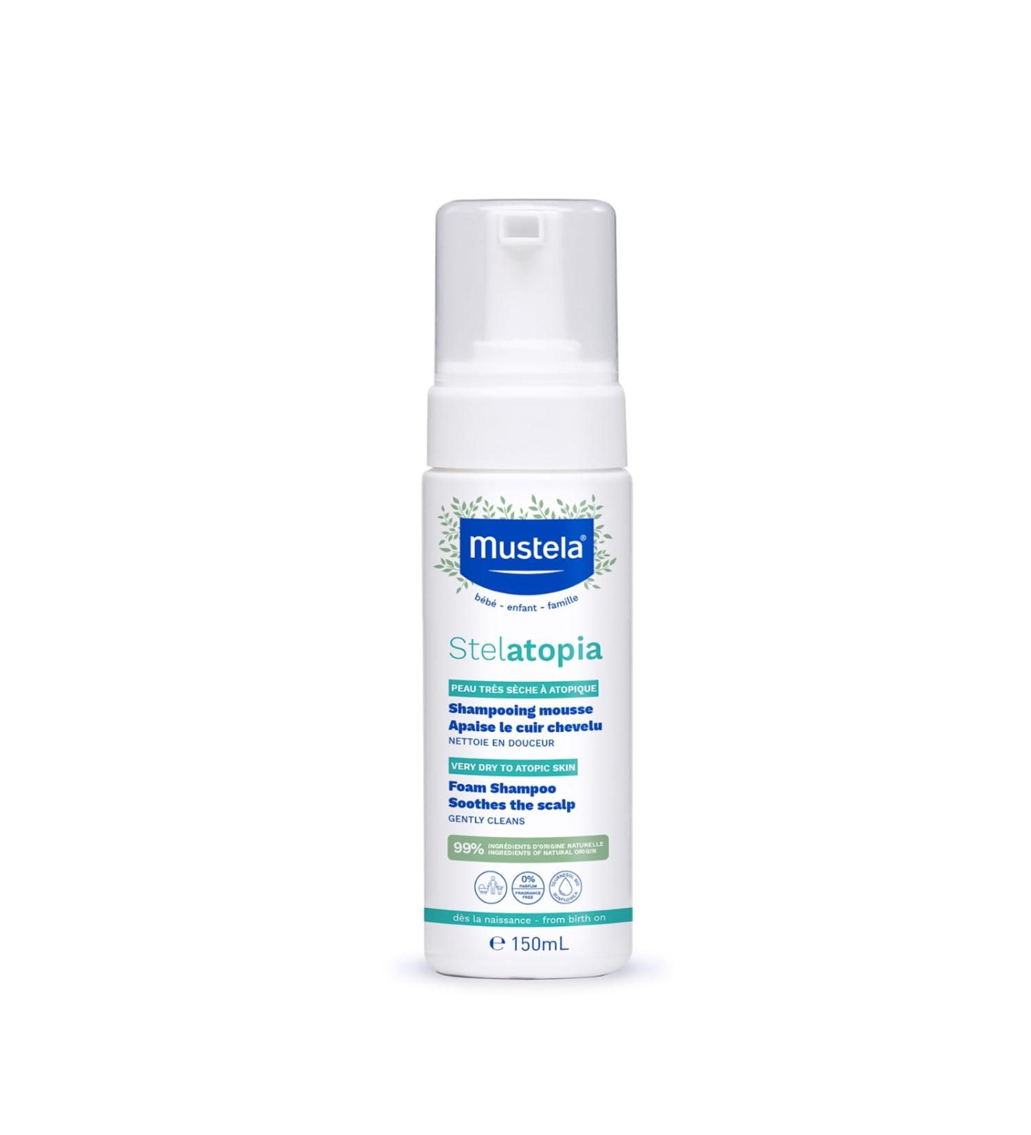 Mustela Stelatopia Foam Shampoo 150ml | Gentle Cleansing for Sensitive Skin | International Shipping Available - Buy Online on SooperMarket.com