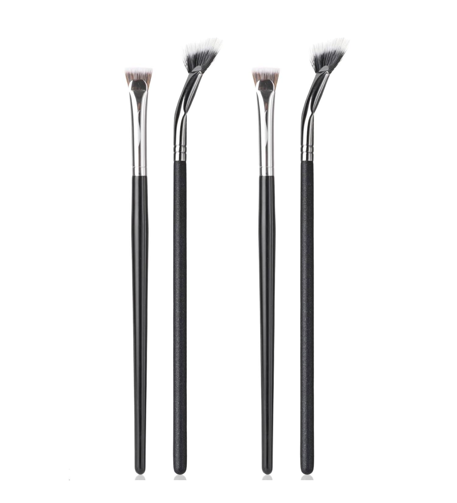 4PCS Mascara Fan Brush Set - Enhance Lower Lashes & Natural Lifted Effects | Smooth Apply No Clumping | Best Synthetic Fibre Lash Wand - Buy Online on SooperMarket.com
