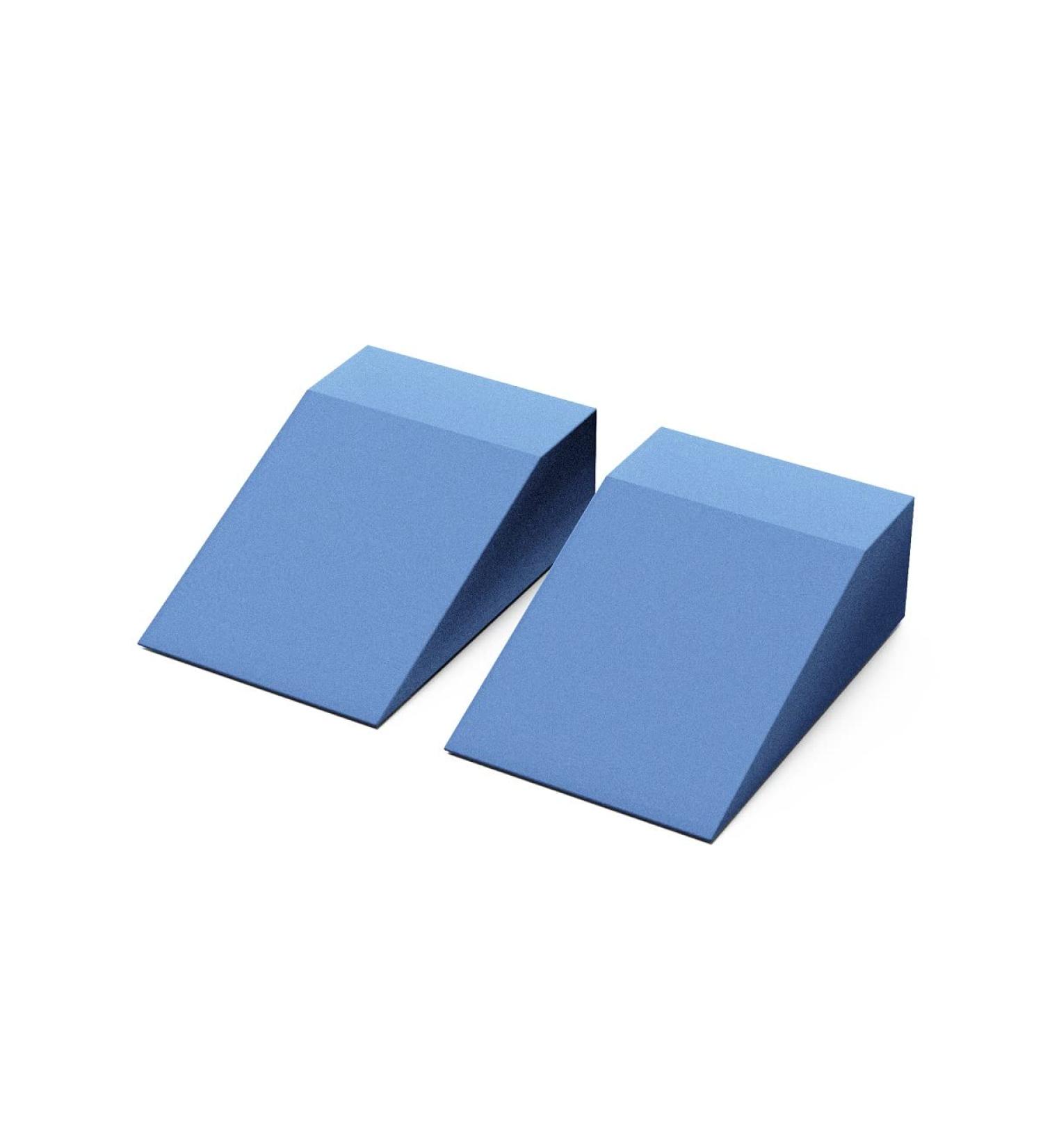 StrongTek Yoga Foam Wedge Blocks (Pair) - Blue EVA Riser for Supportive Foot and Wrist Exercise Accessories - Buy Online on SooperMarket.com