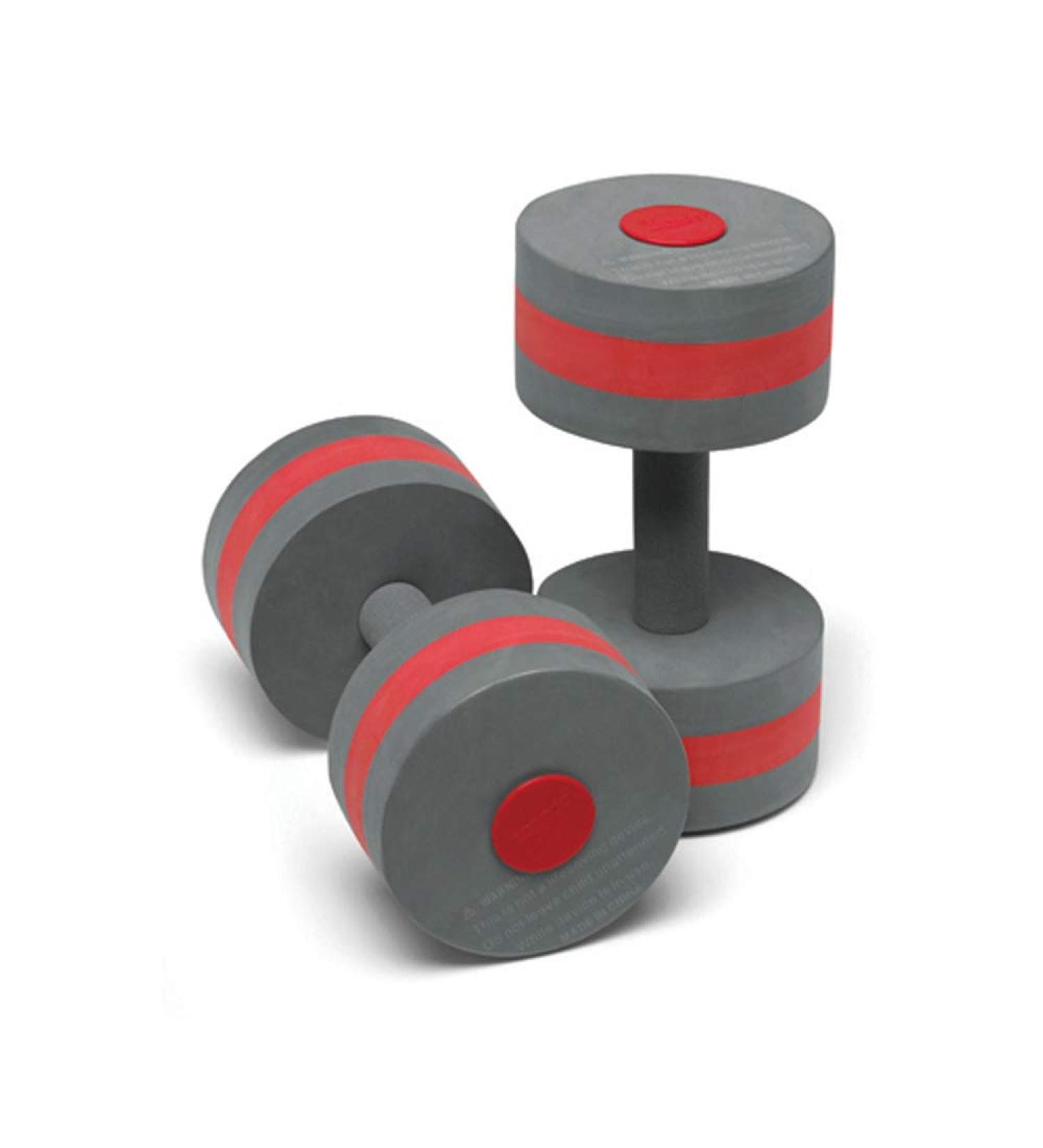 Speedo Unisex Swim Aqua Fitness Barbell , Charcoal/Red