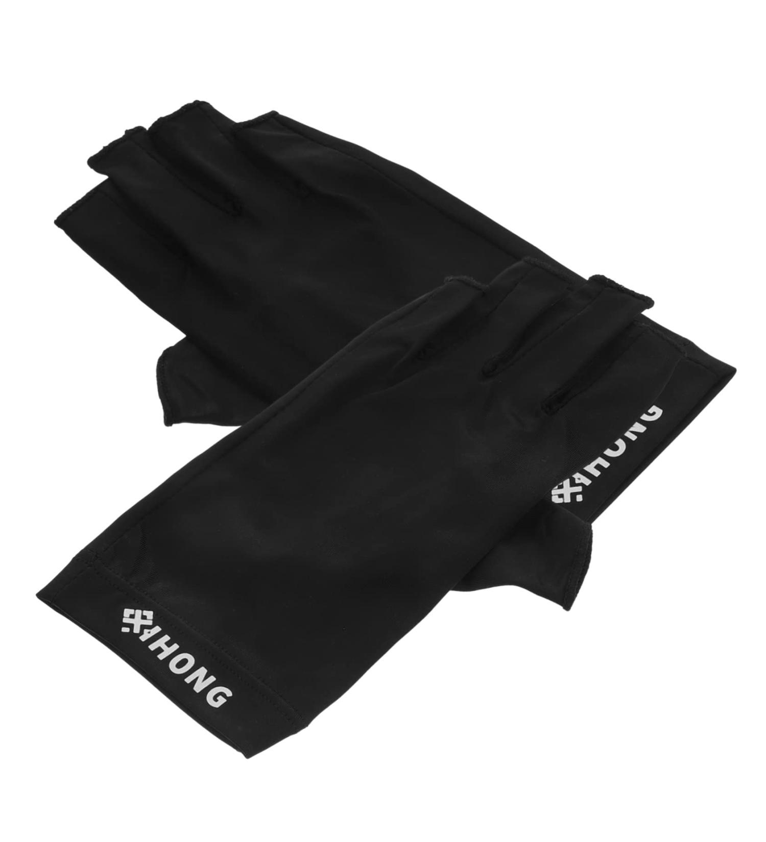 ABOOFAN 1 Pair Uv Gloves Half Finger Gloves Summer Driving Gloves Outdoor Hiking Gloves Uv Shield Gloves Touchscreen Gloves Summer Beach Gloves Point Fingers Fabric Women's 19.5x8cm Black - Buy Online on SooperMarket.com