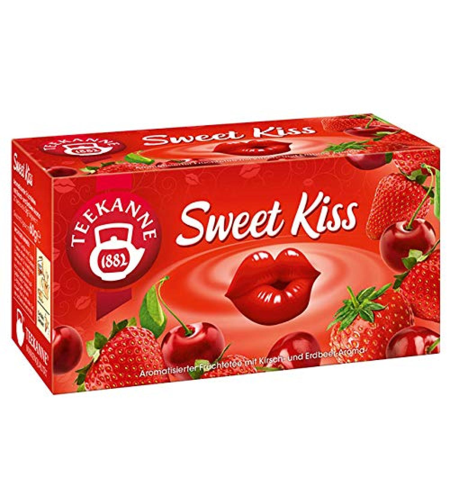 Teekanne Sweet Kiss mit Kirsche-Erdbeer-Aroma - 1 x 60 g by Teekanne