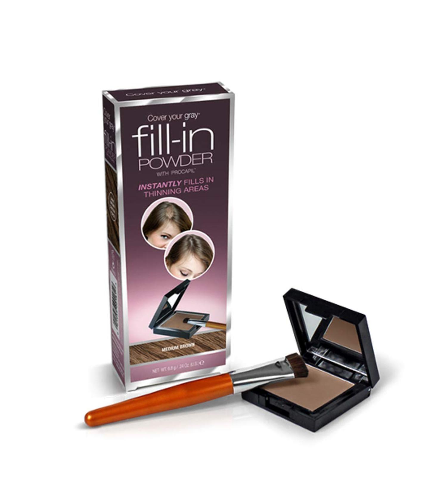 Cover Your Gray Fill In Powder - Medium Brown (Pack of 6) - Instant Root Touch-Up Solution - Buy Online on SooperMarket.com