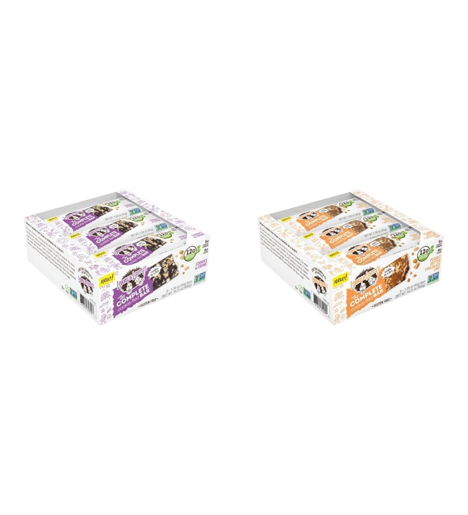 Lenny & Larry's The Complete Cookie-fied Bar Plant-Based Protein Bar Vegan and Non-GMO & The Complete Cookie-fied Bar Peanut Butter Chocolate Chip 45 g 9 Count - Buy Online on SooperMarket.com