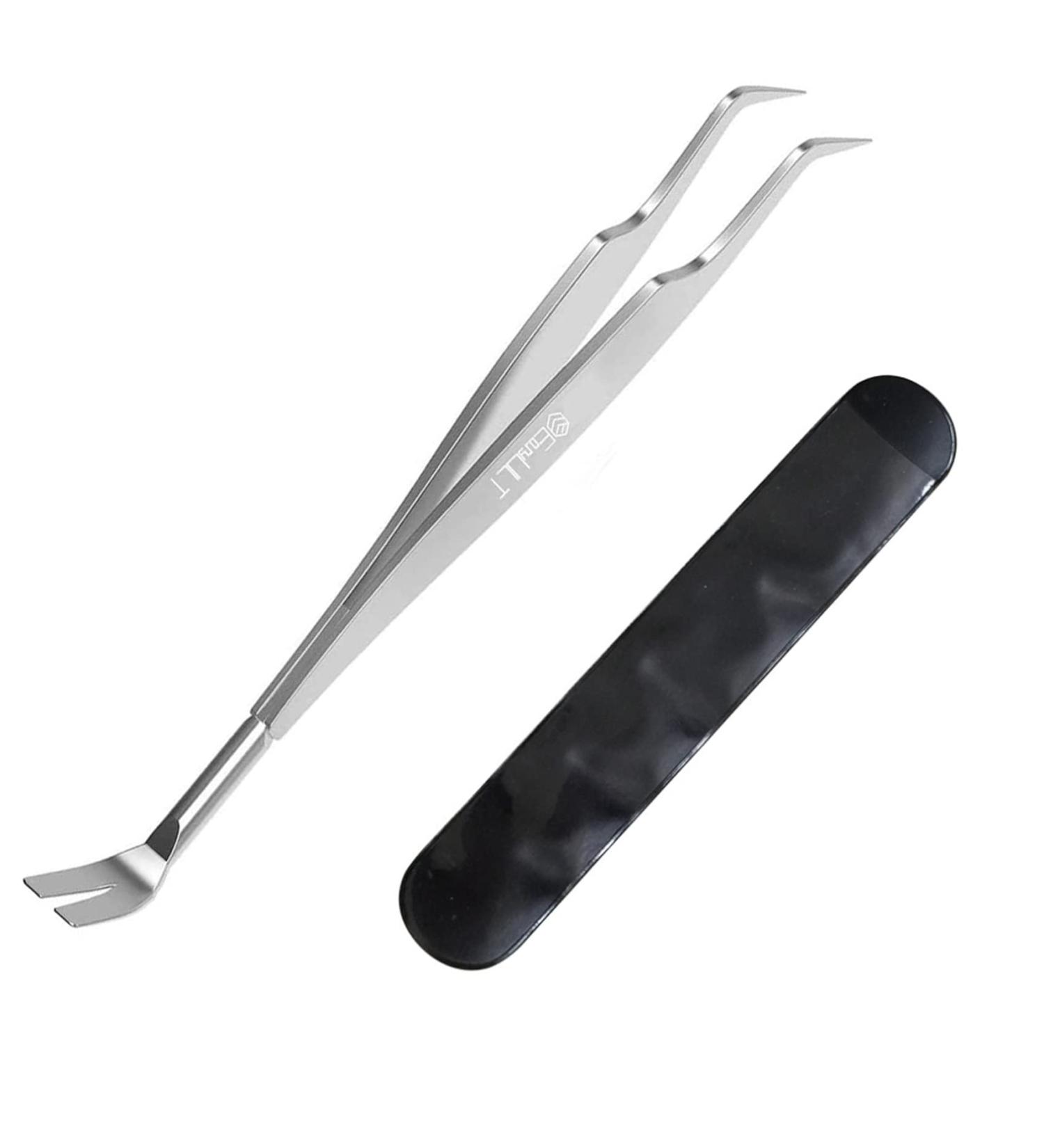 EasyULT 2 in 1 Tick Remover Stainless Steel Professional Tick Removal Tool Safe Tick Remover for Pet Humans Dogs Cats 1 silver - Buy Online on SooperMarket.com